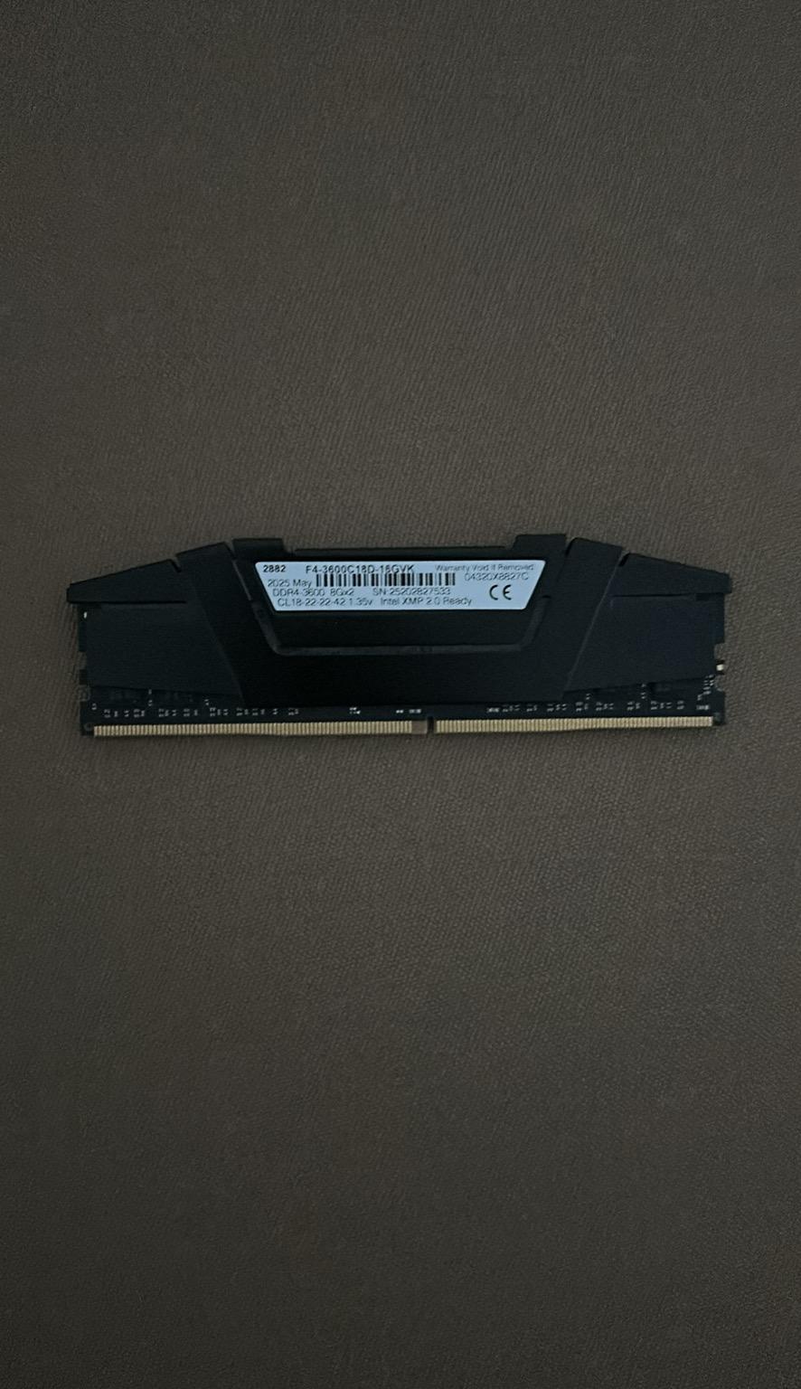 G. SKILL RipJaws 16GB (2 x 8GB) (DDR4-3600) (tested, works perfectly fine)