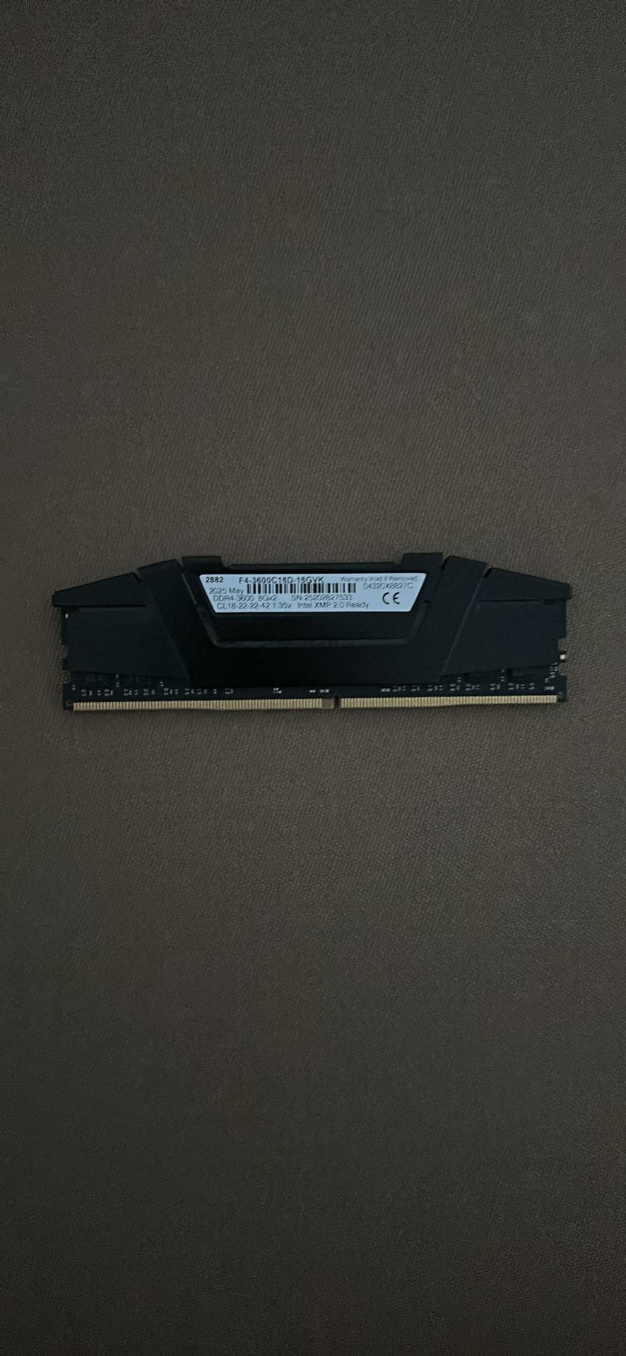 G. SKILL RipJaws 16GB (2 x 8GB) (DDR4-3600) (tested, works perfectly fine)