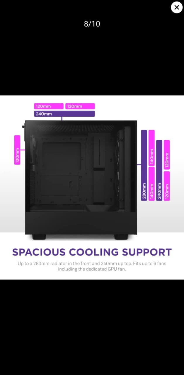 NZXT H5 Flow RGB ATX Mid-Tower Gaming Case