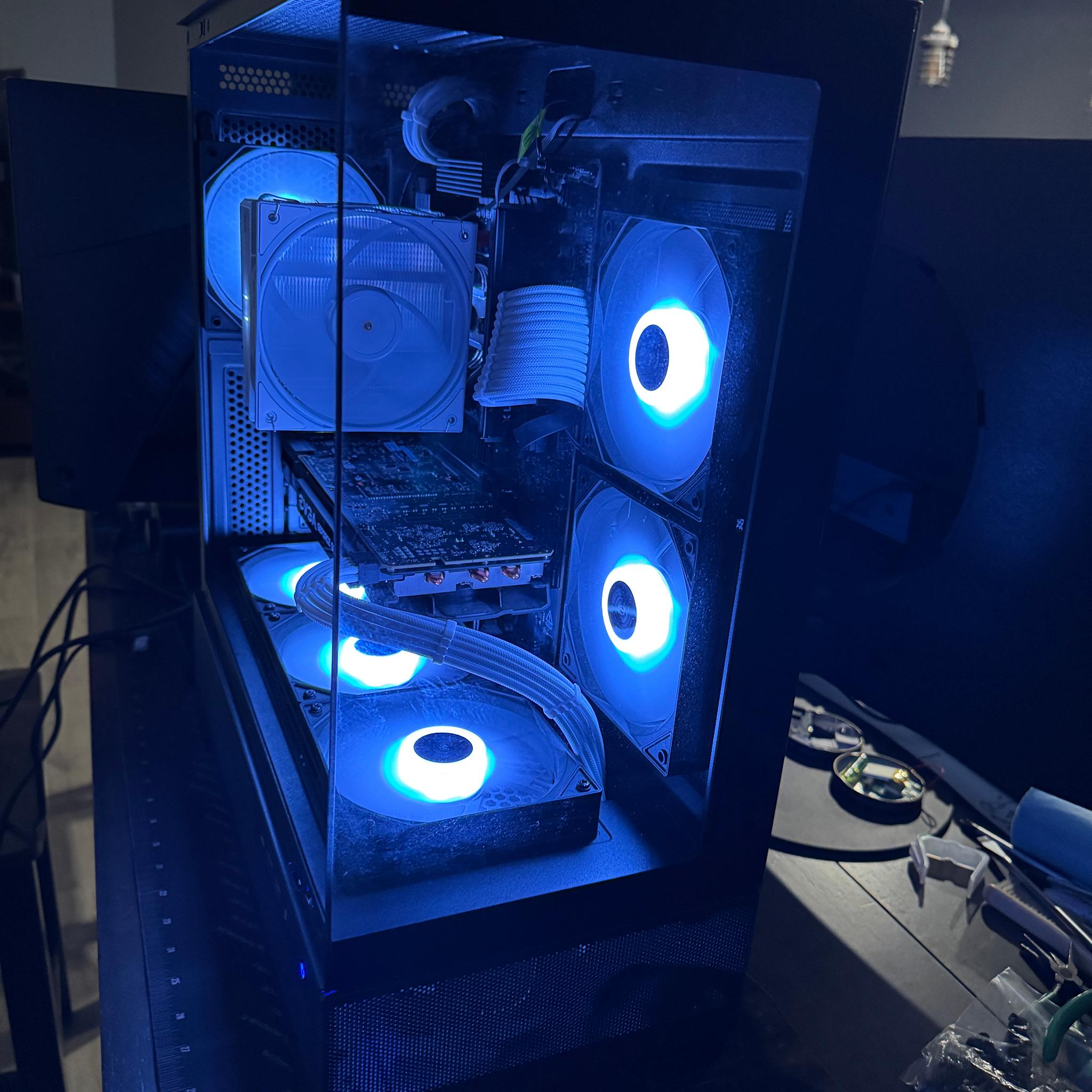 Custom Gaming PC | Ryzen 5 8500G|EVGA GTX 1070|MSI 650 MB|16GB RAM|1TB MVNE|Okinos Aqua 7 case