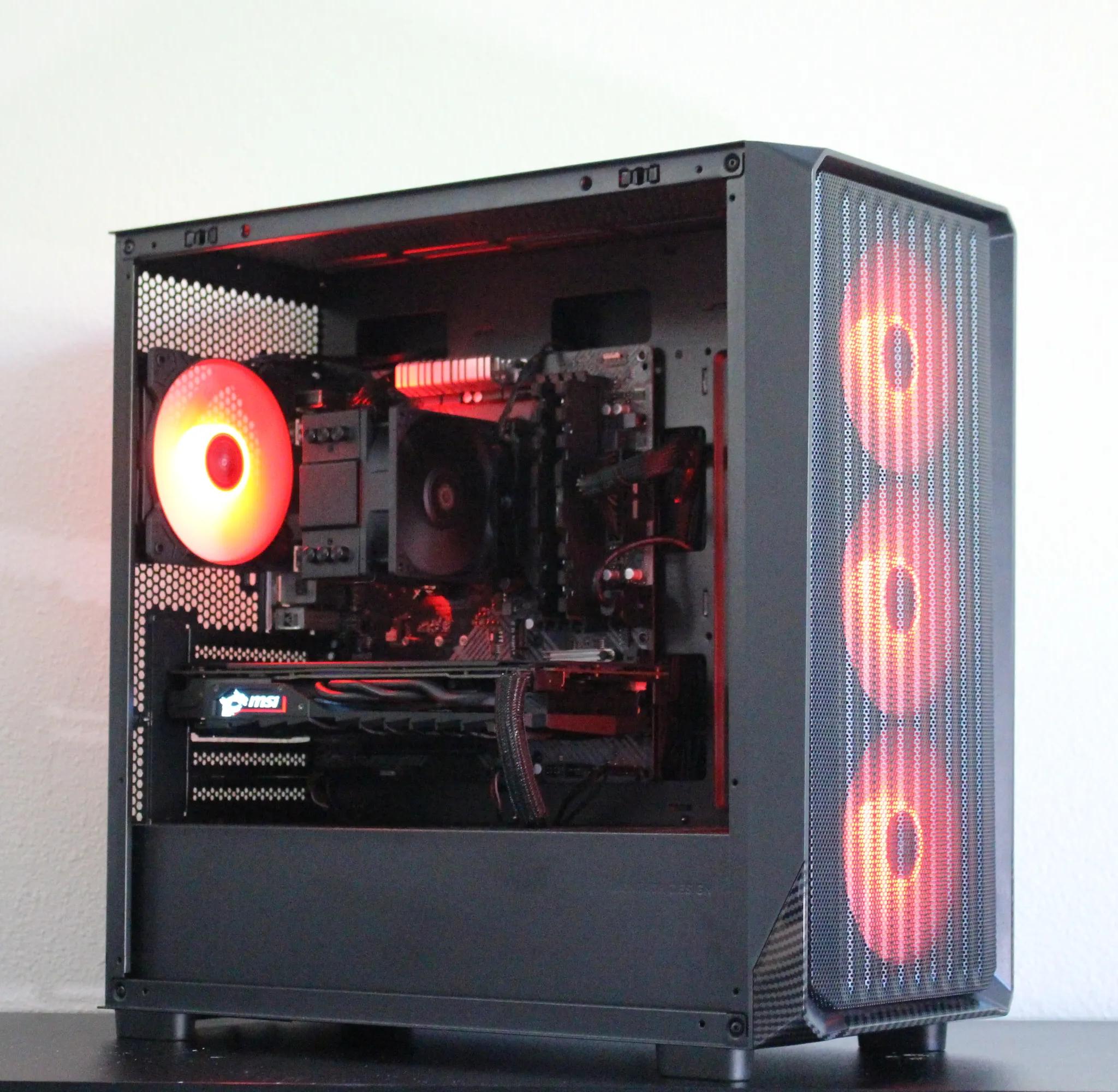 Black Gaming PC | RX 580 | R5 2600 | 16GB Ram | 512GB SSD | Windows 11 Pro | WiFi & BLE