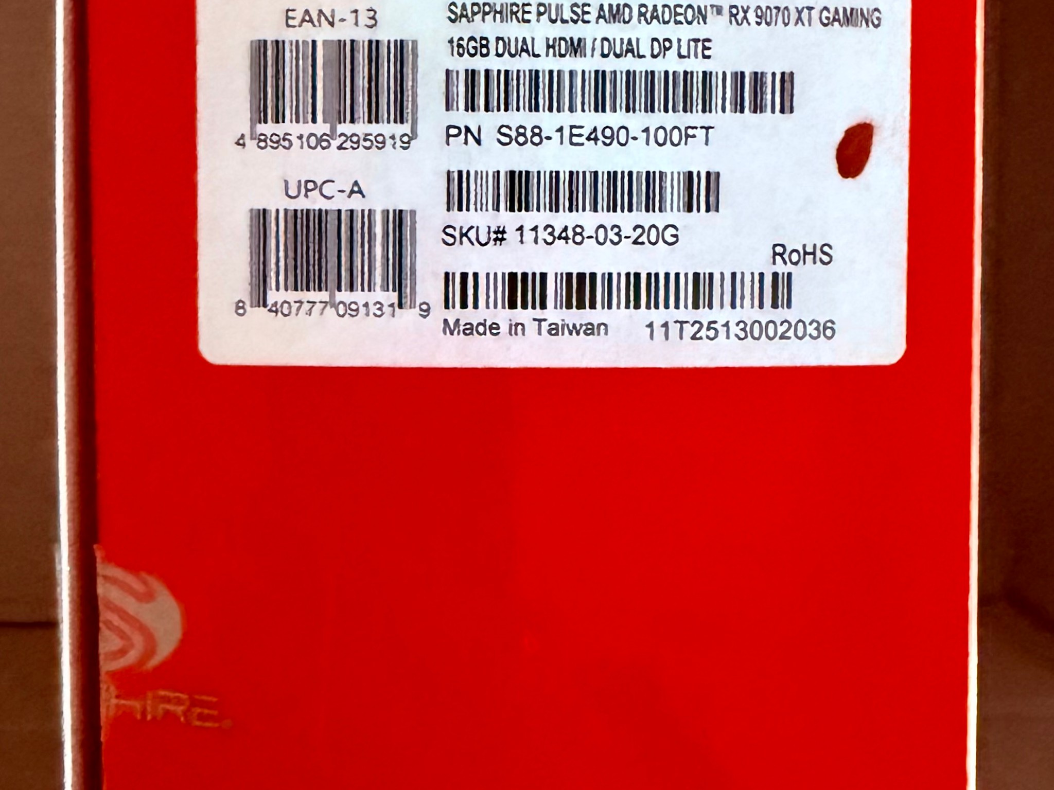 Sapphire AMD Radeon RX 9070 XT Pulse