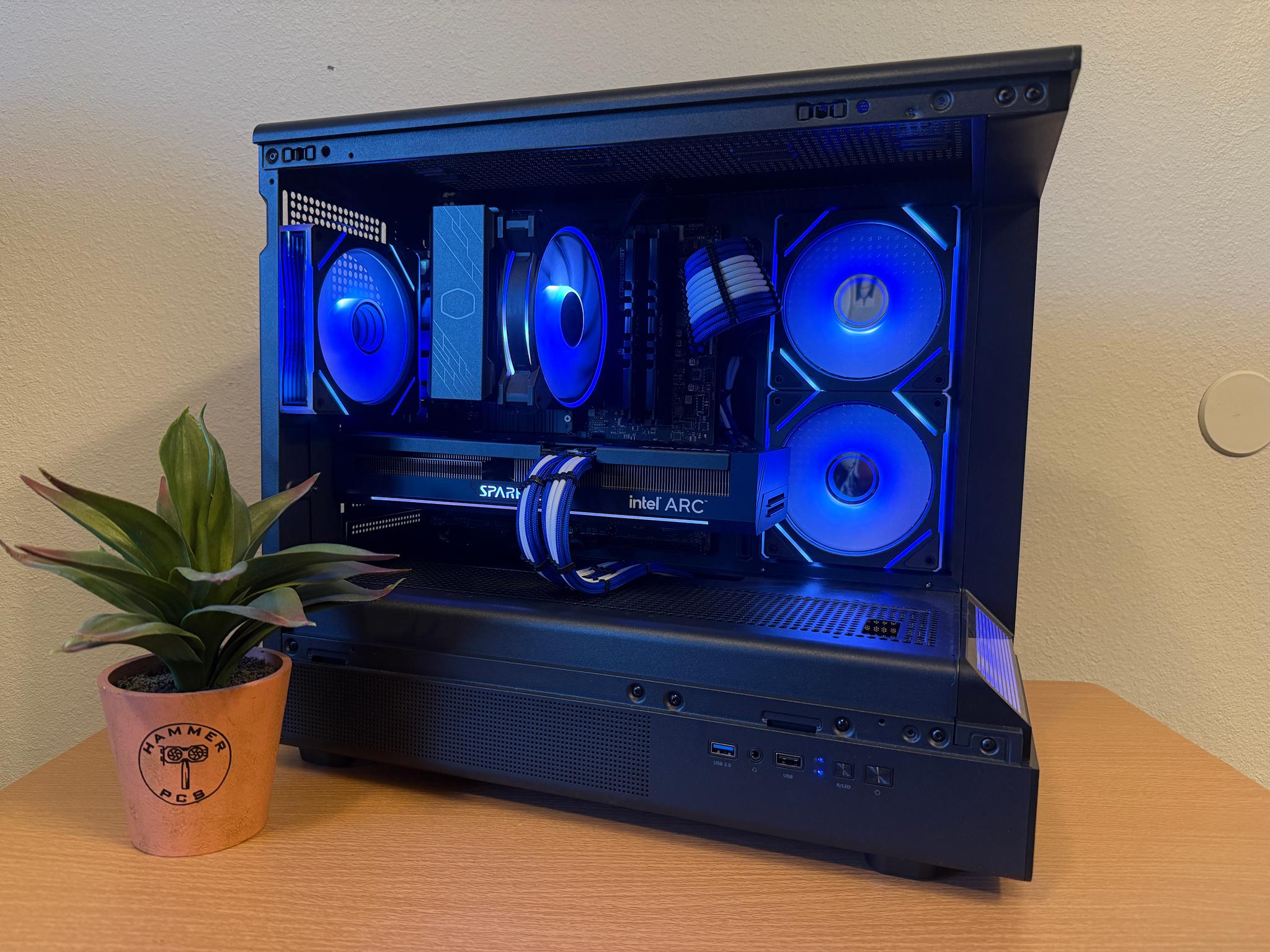 🌀Custom Blue/RGB Gaming/Streaming Computer🌀| Arc A770 16gb, Ryzen 5, Windows 11 |