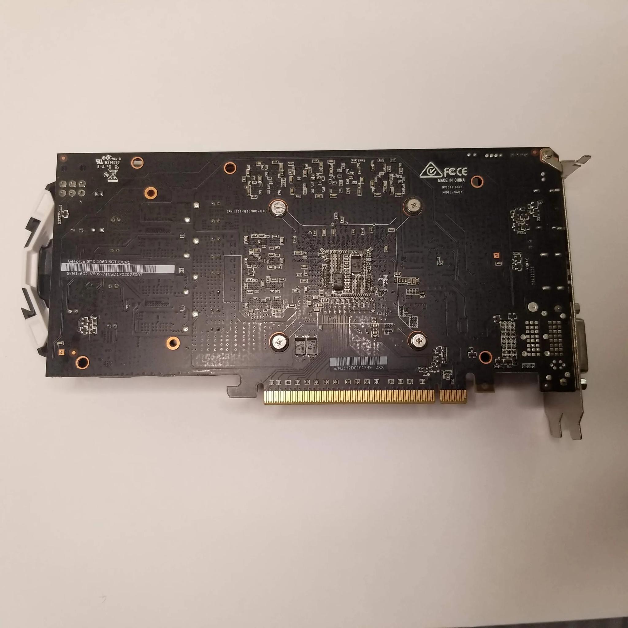 GTX 1060 6GB OC MSI Video Card GPU Graphics Card