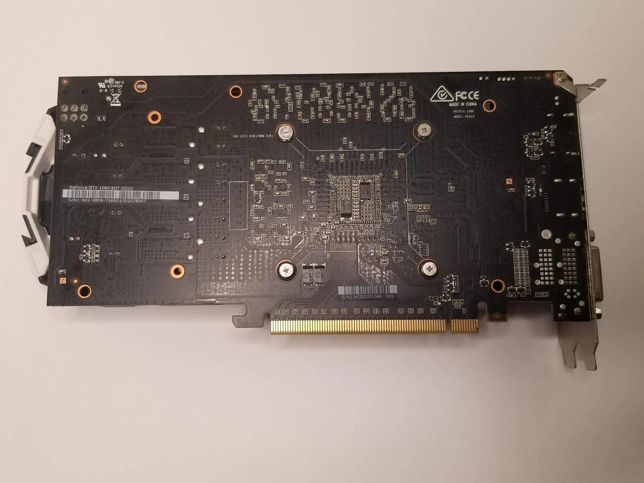 GTX 1060 6GB OC MSI Video Card GPU Graphics Card
