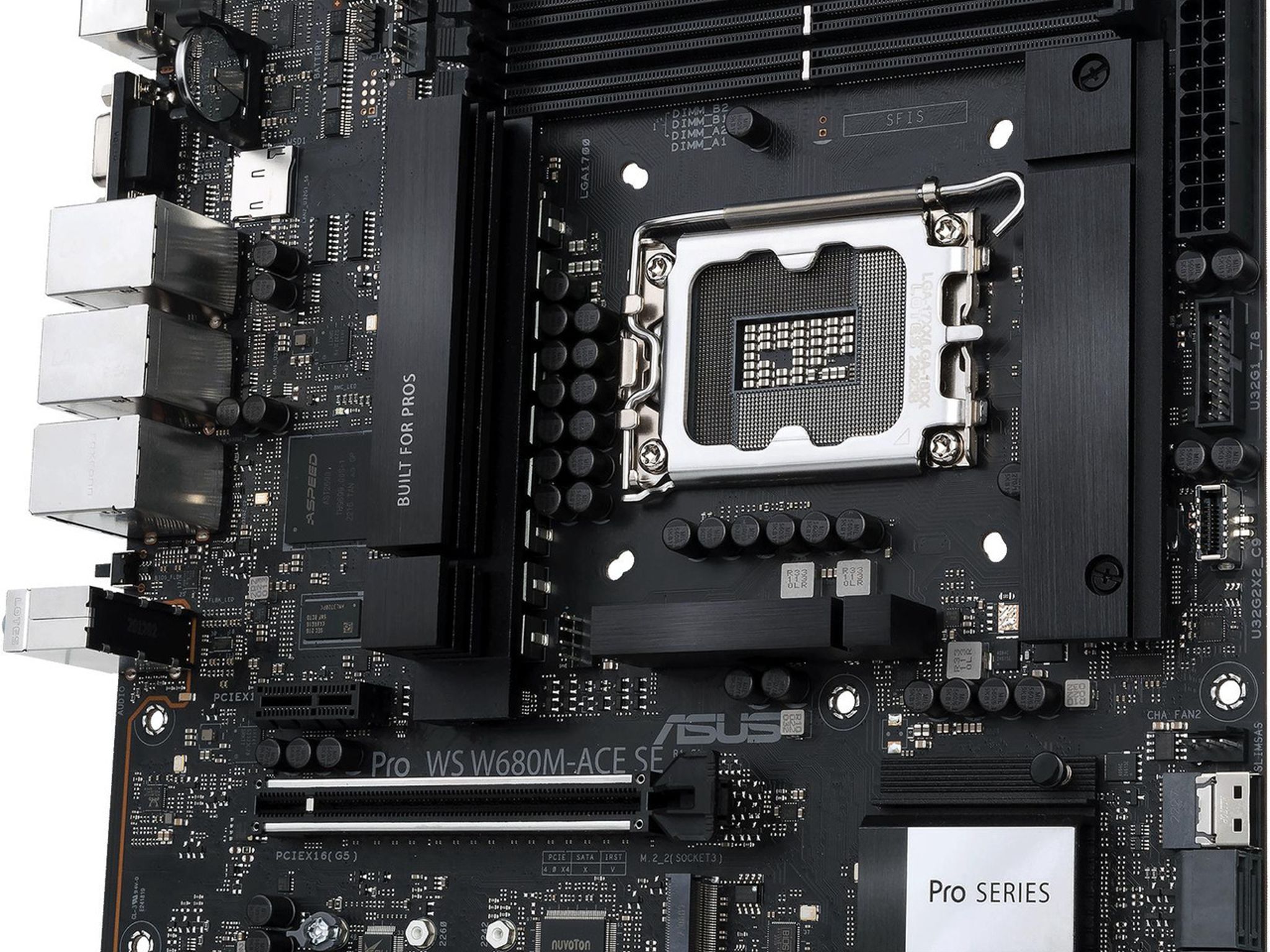ASUS PRO WS W680M-ACE SE W680 LGA 1700 microATX DDR5 Workstation Motherboard