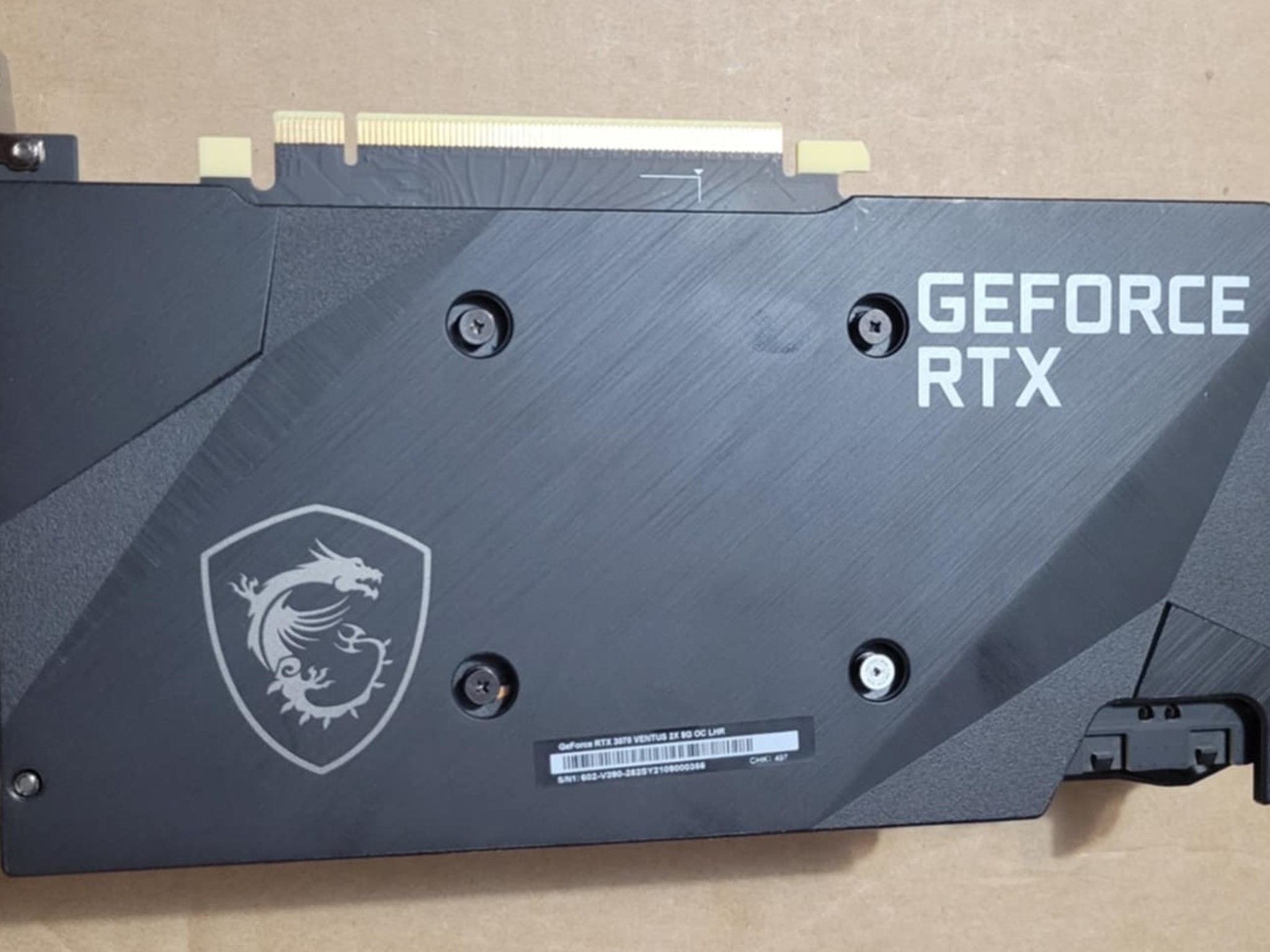 3070 MSI Ventus 2X 8GB GPU 2 fan