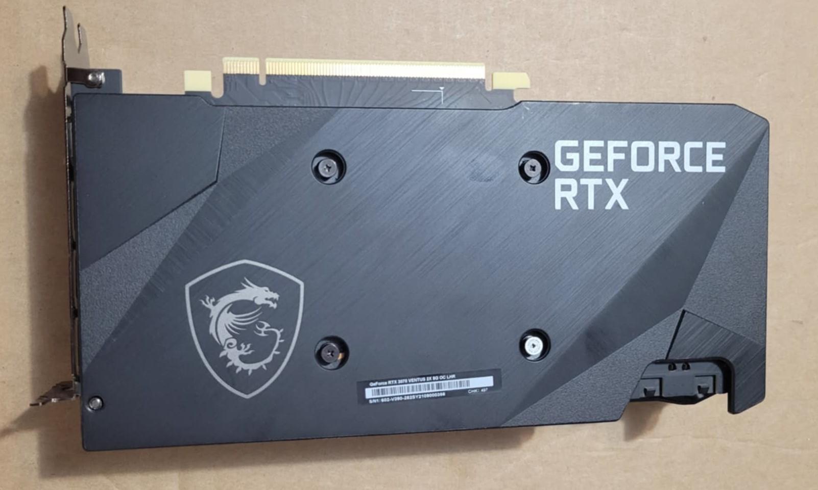 3070 MSI Ventus 2X 8GB GPU 2 fan