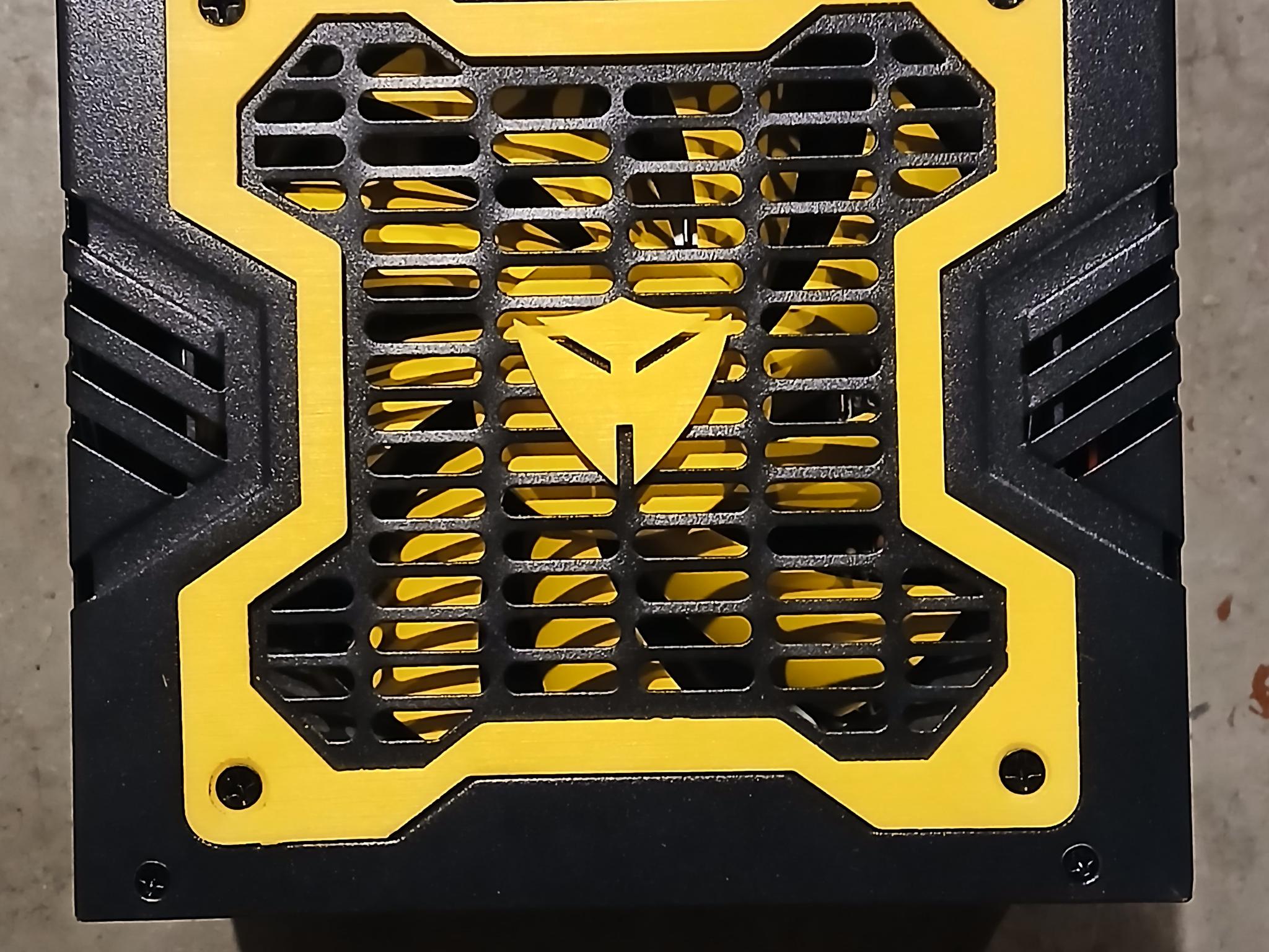 Hercules Yellow 12cm-Fan 600w-Max ATX Power Supply 20+4Pin, SATA & PCIe (Custom Made)
