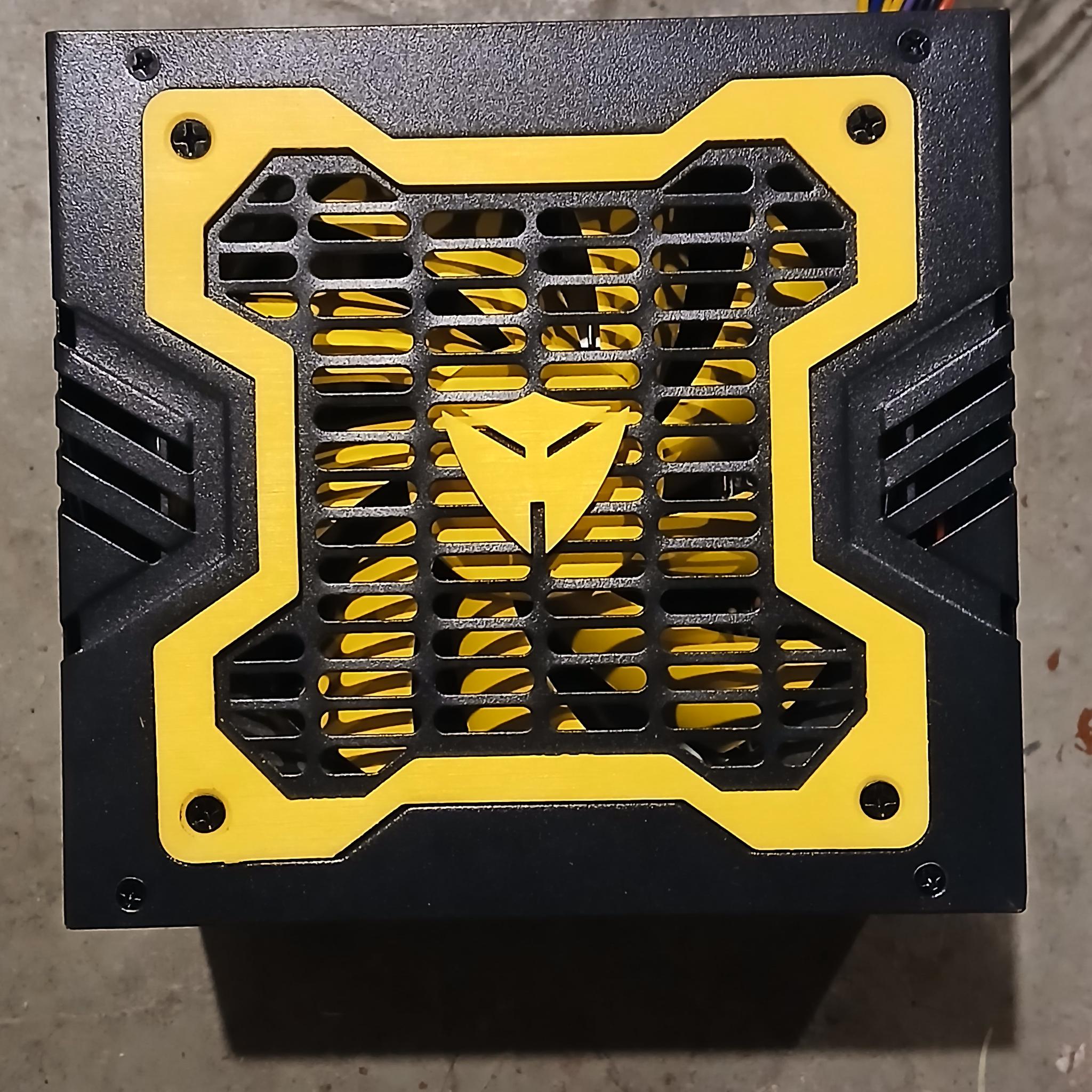 Hercules Yellow 12cm-Fan 600w-Max ATX Power Supply 20+4Pin, SATA & PCIe (Custom Made)
