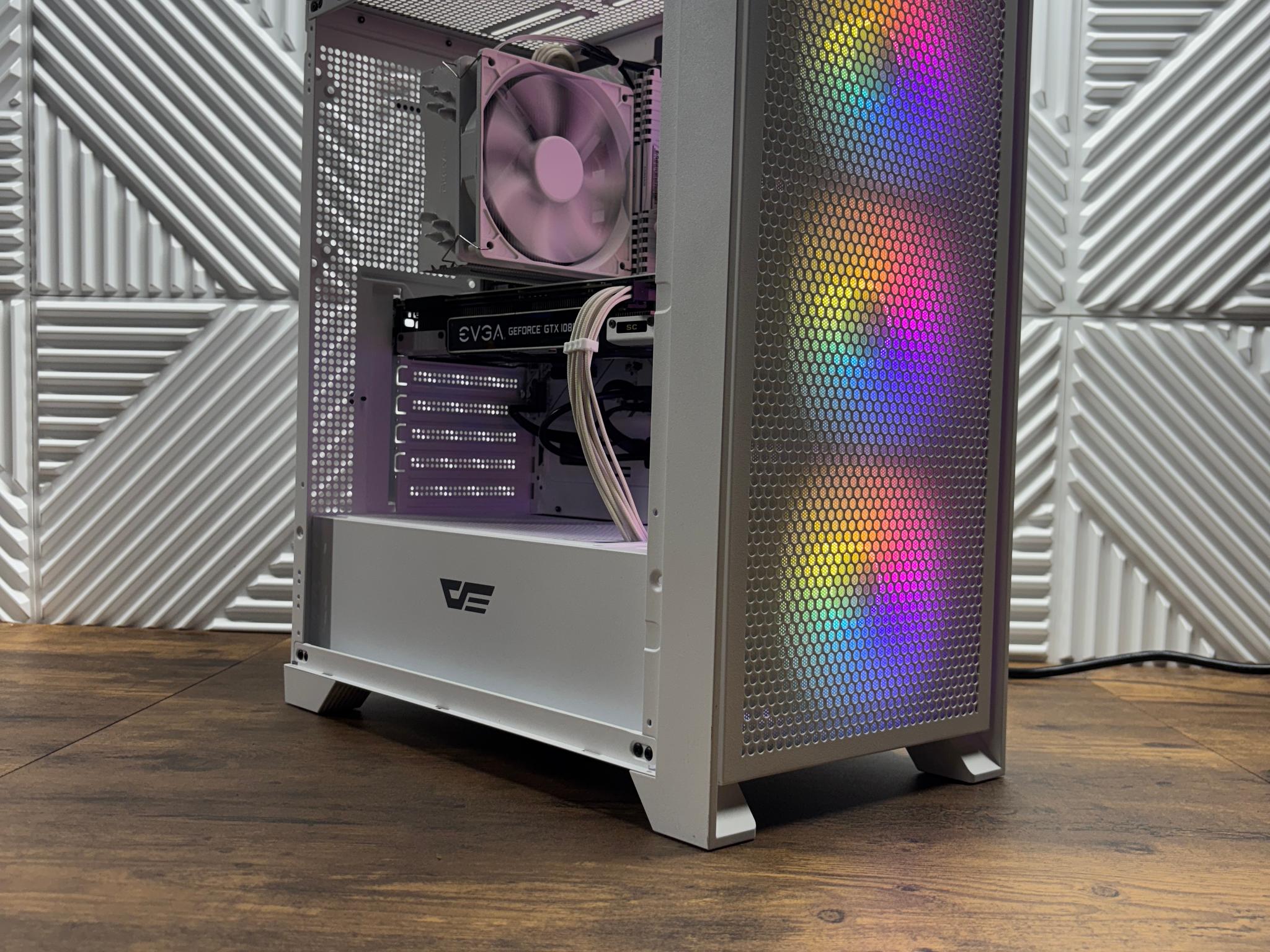 White Gaming PC – i5-12400F | EVGA GTX 1080 SC 8GB | 16GB RAM | 512GB Storage