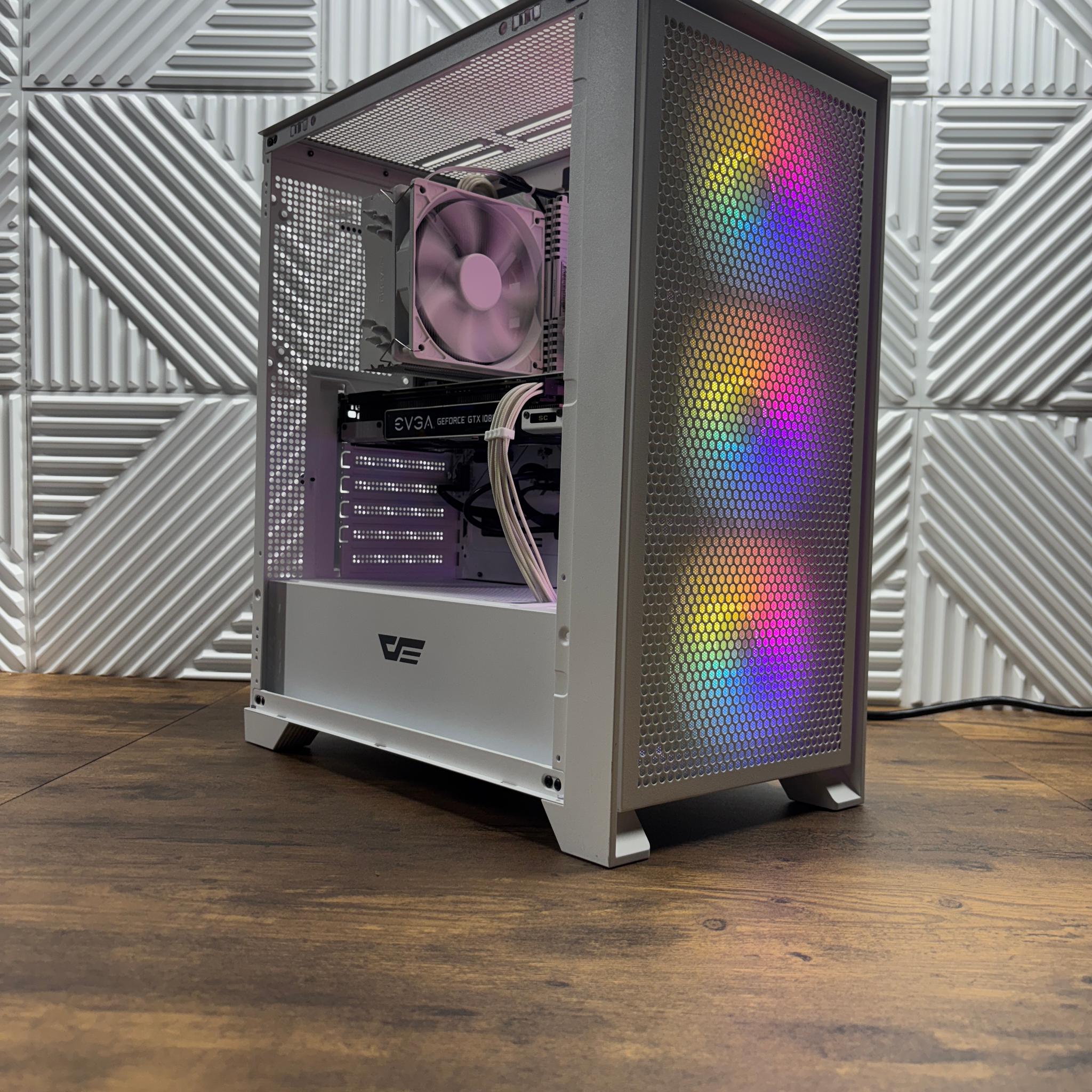 White Gaming PC – i5-12400F | EVGA GTX 1080 SC 8GB | 16GB RAM | 512GB Storage