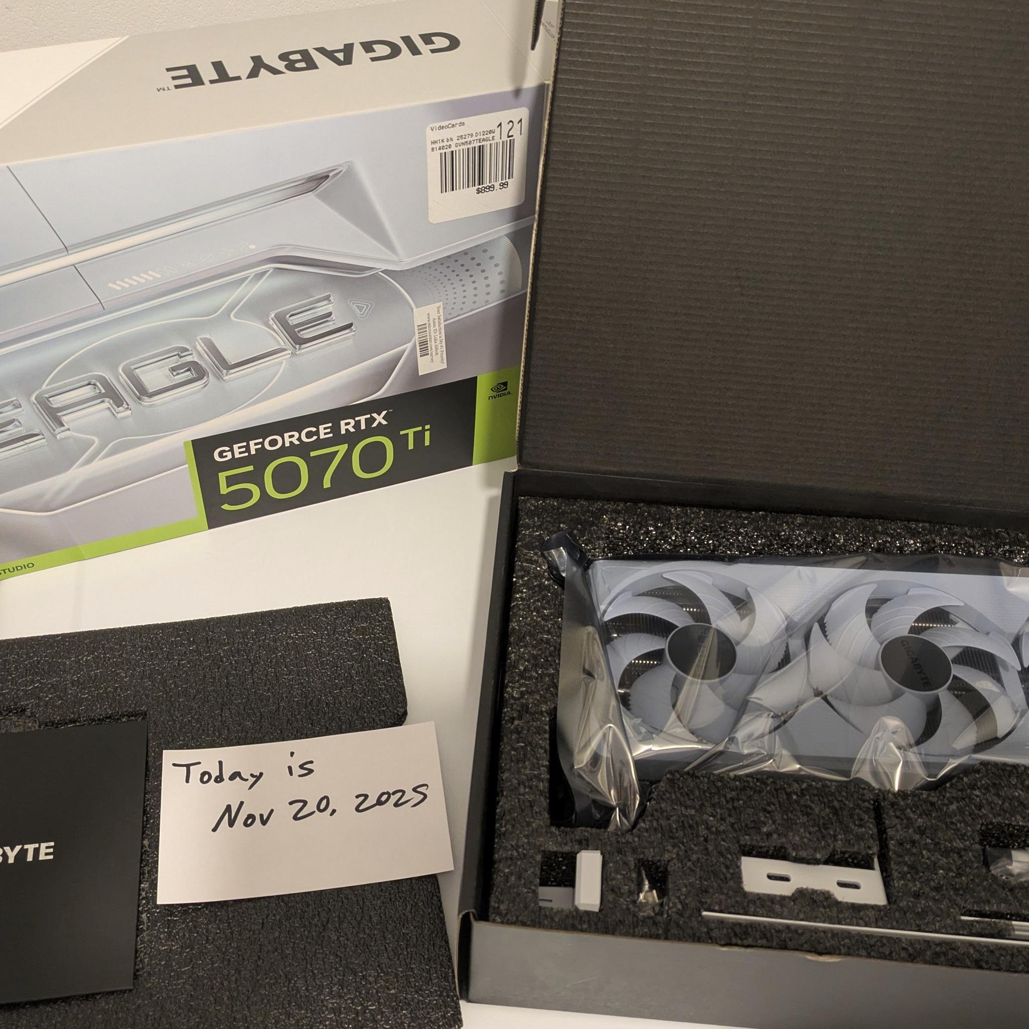🔥 NEW — Gigabyte NVIDIA GeForce RTX 5070Ti 16G Eagle Ice OC SFF Video Card 🔥