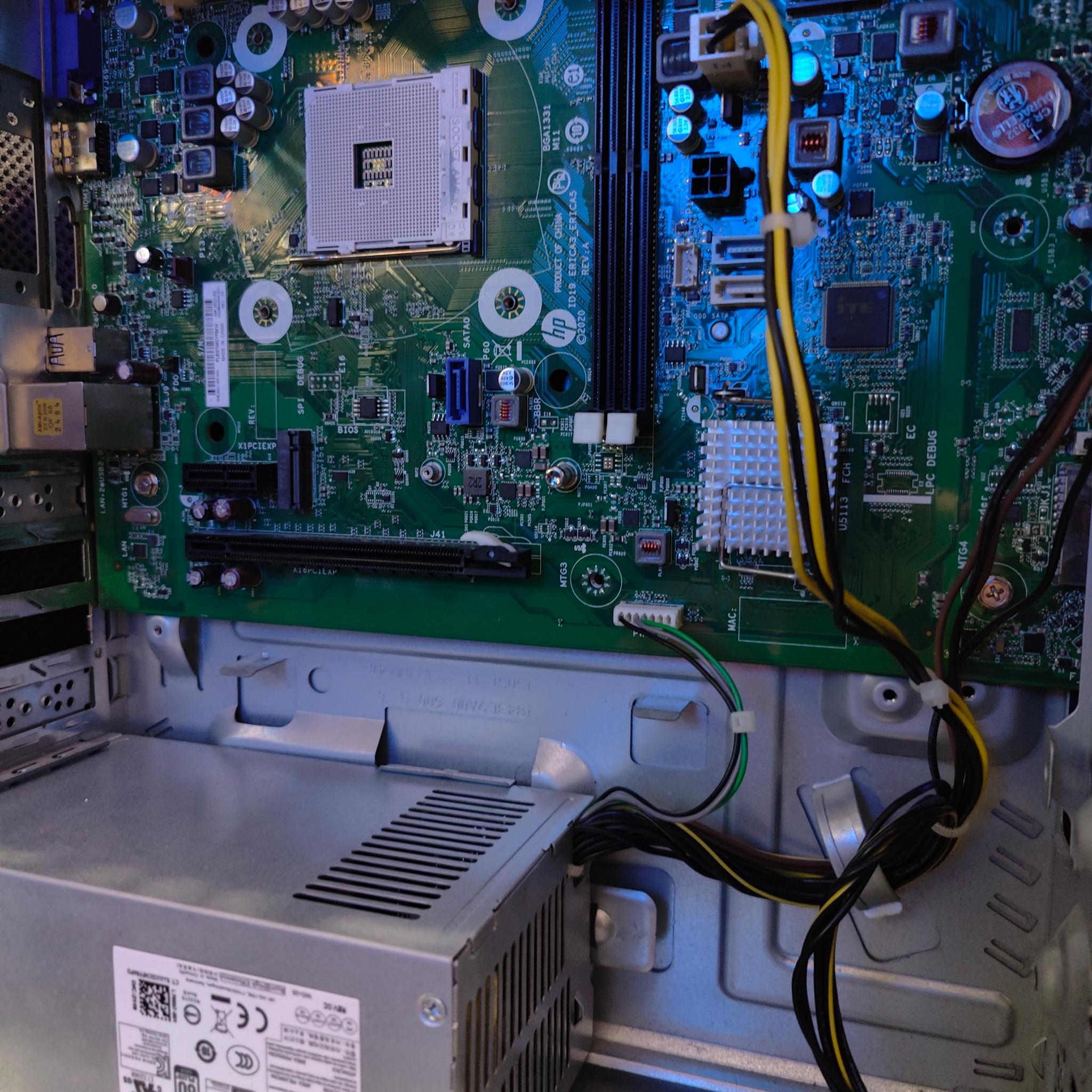 MISSING SIDE PANEL BARE BONES HP Pavilion gaming desktop TG01-2170m NO RAM CPU STORAGE OR GPU