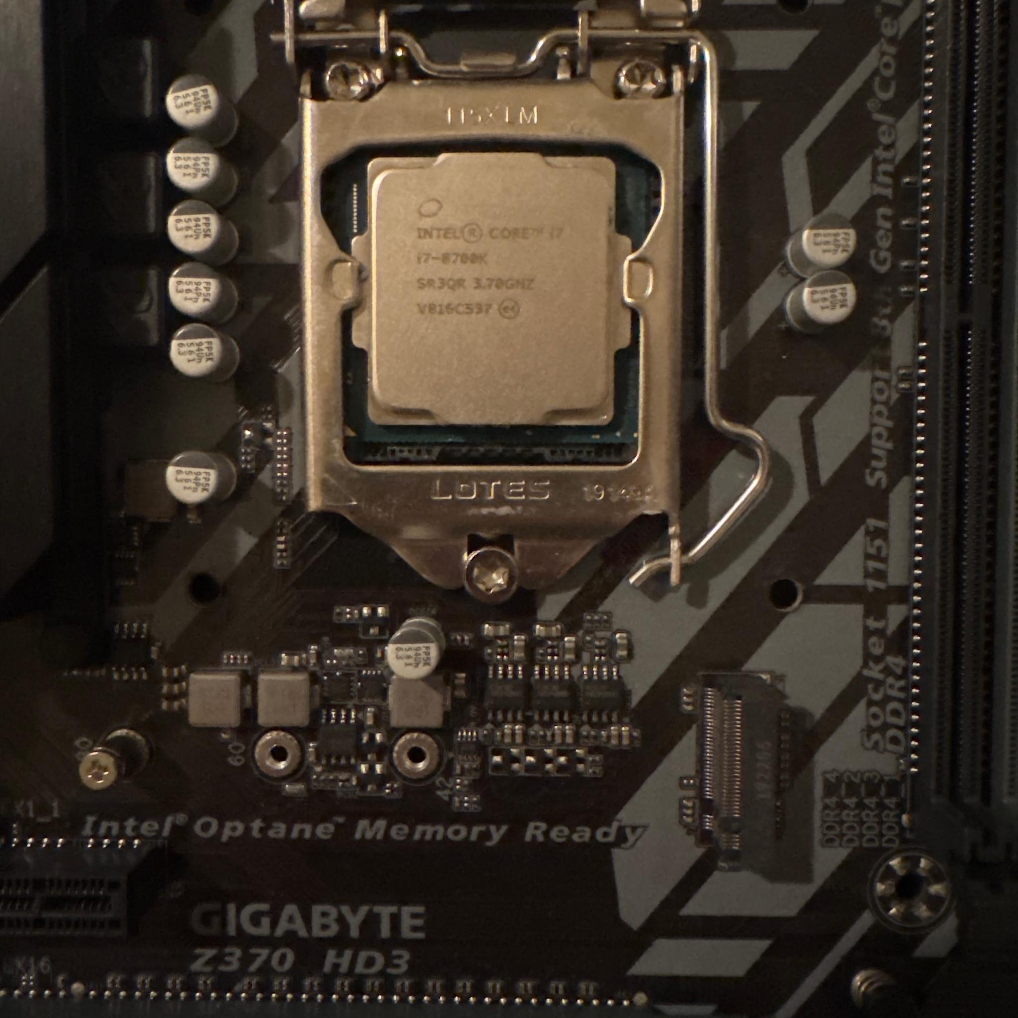 Intel Core i7-8700K CPU and Gigabyte Z370 HD3 Motherboard