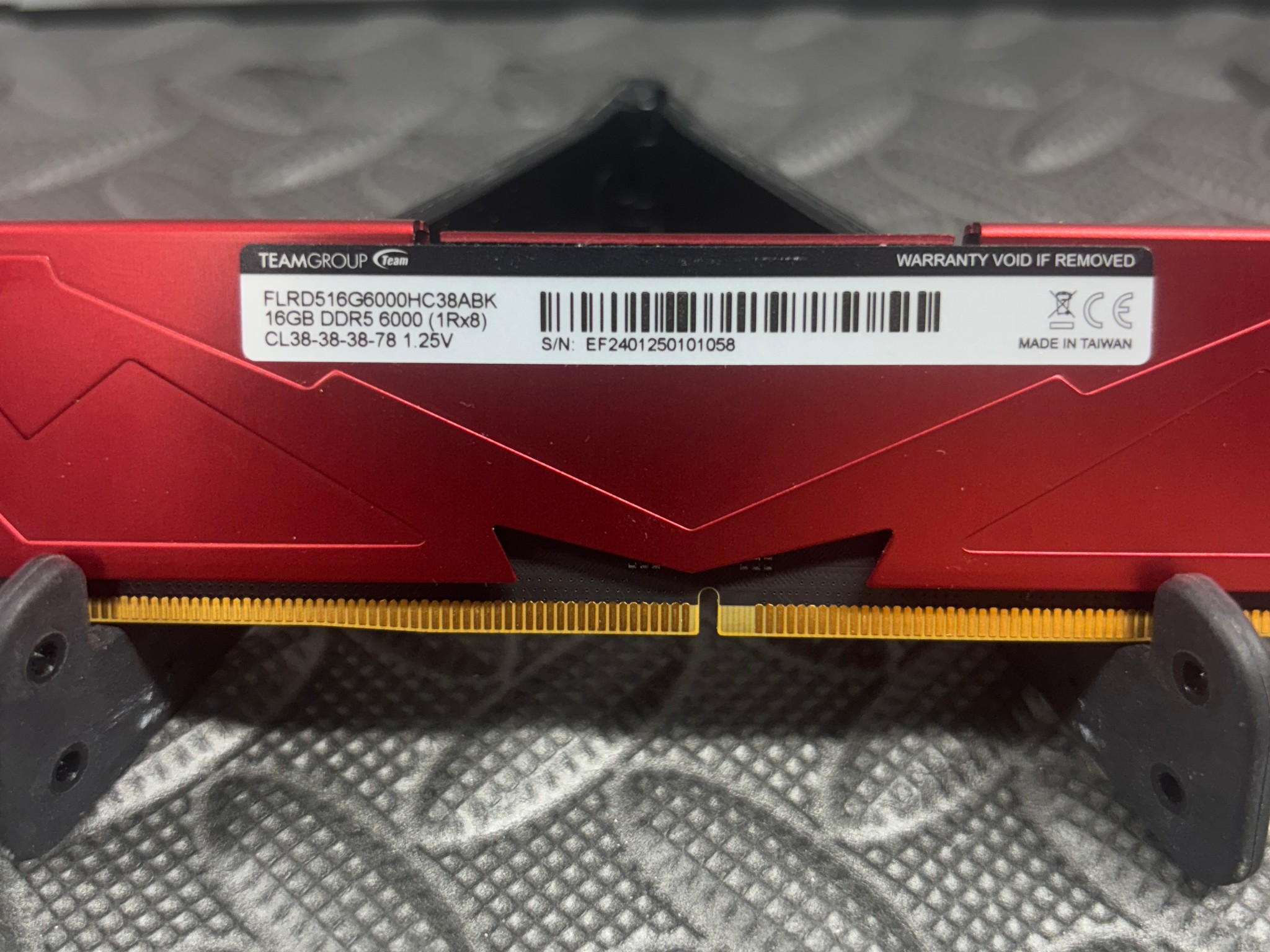 TEAMGROUP T-Force Delta RGB 16GB DDR5-6000 CL38 Desktop RAM | Red | FLRD516G6000HC38ABK
