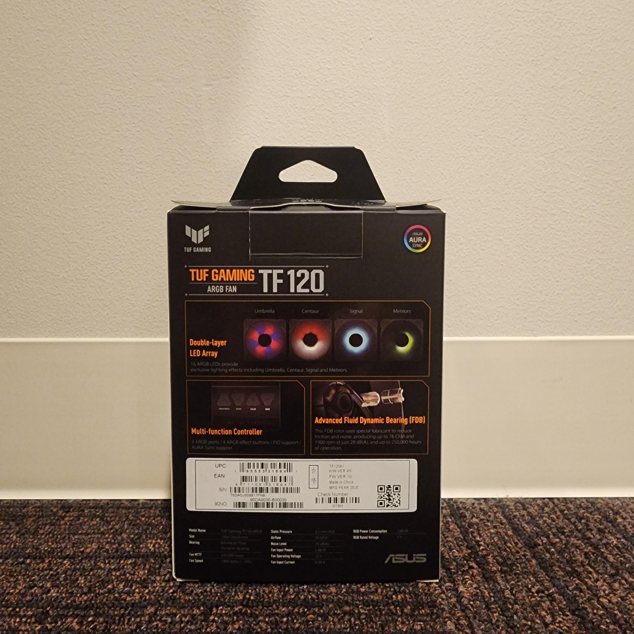 ASUS TUF Gaming TF120 120mm ARGB Fan 3 in 1