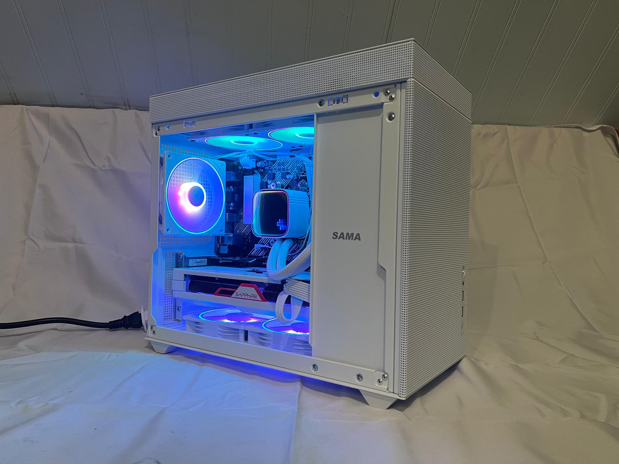 "Northern Lights" 5800x, RX 7800XT, 2tb, white gaming pc with 32gb ram and WI-FI