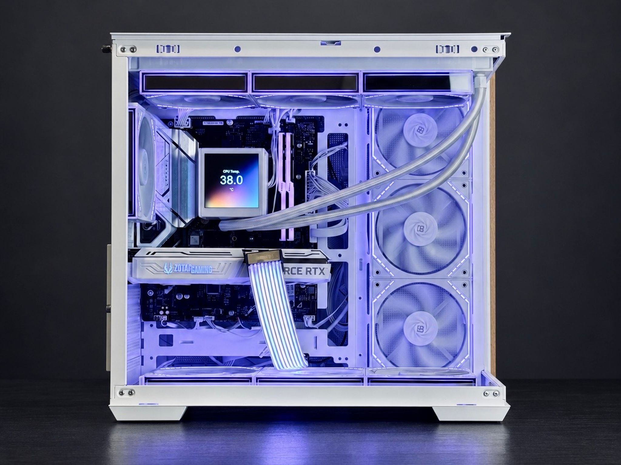 ❄️ White RTX 3070 Gaming PC | i7-12700F | 360mm LCD Liquid Cooling | 1TB NVMe