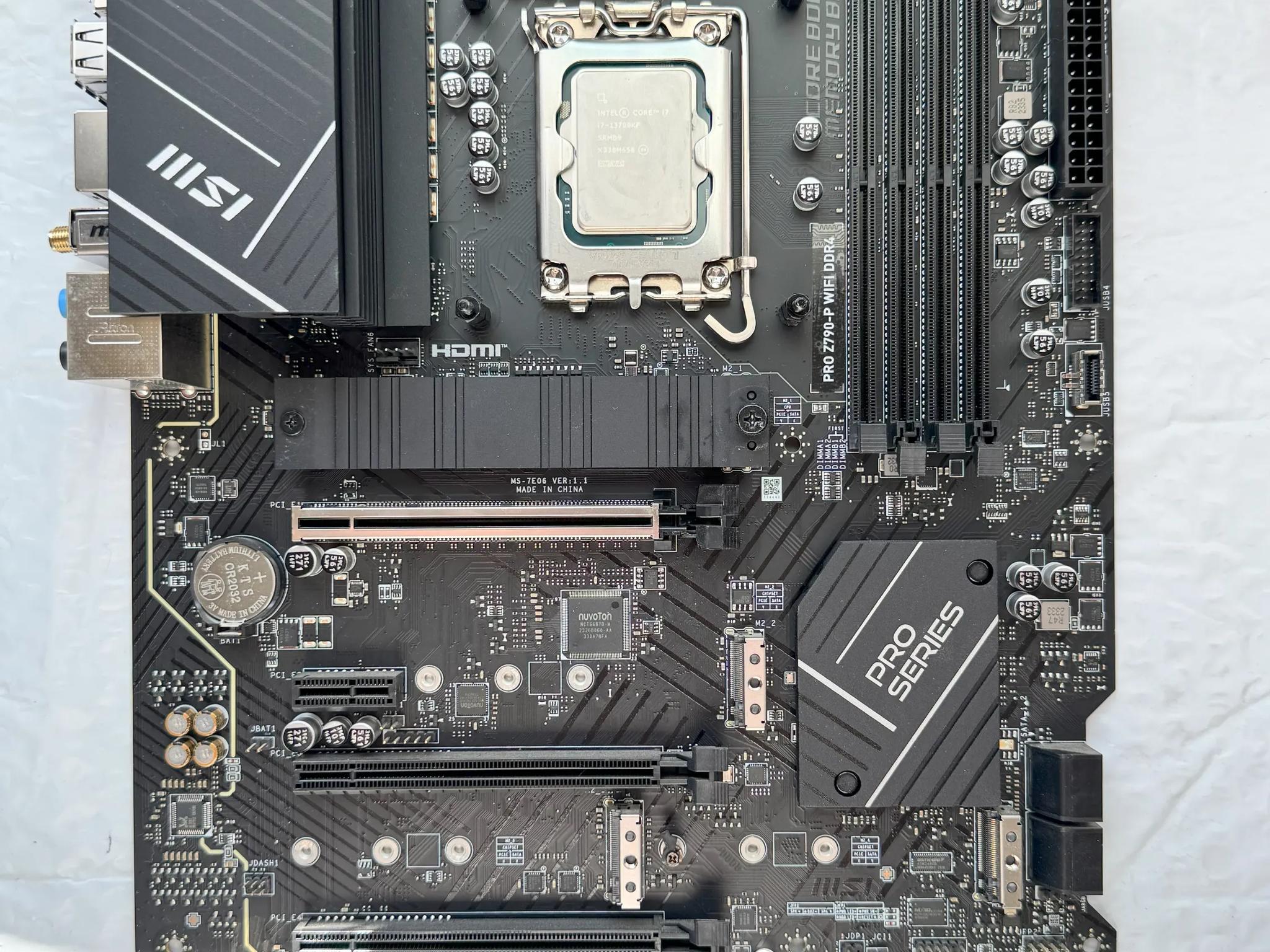 PRO Z790-P WIFI DDR4 + i7-13700kf + Kraken 280MM AIO