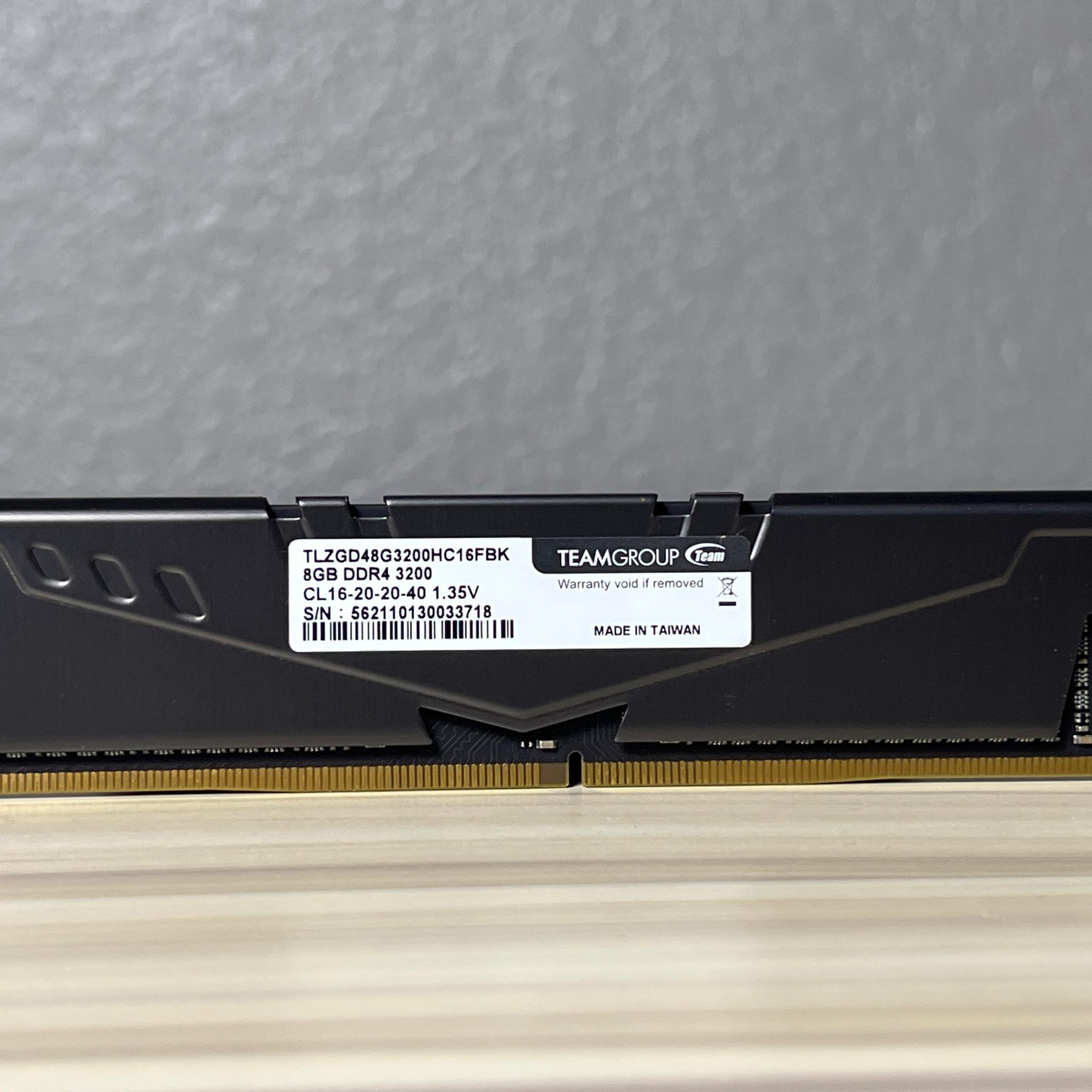 Teamgroup T-Force Vulcan 8gb (1x8gb) 3200MHz DDR4 RAM