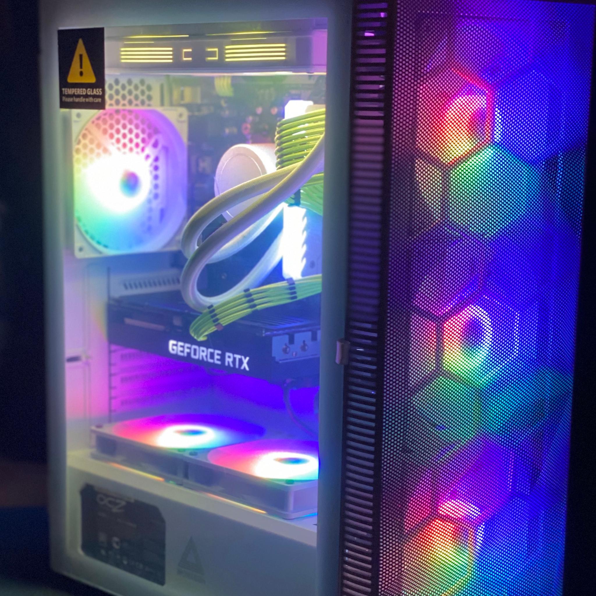(Liquid Cooled) Ryzen 7-RTX 3060ti-1TB NVMe SSD-2TB HDD-16GB