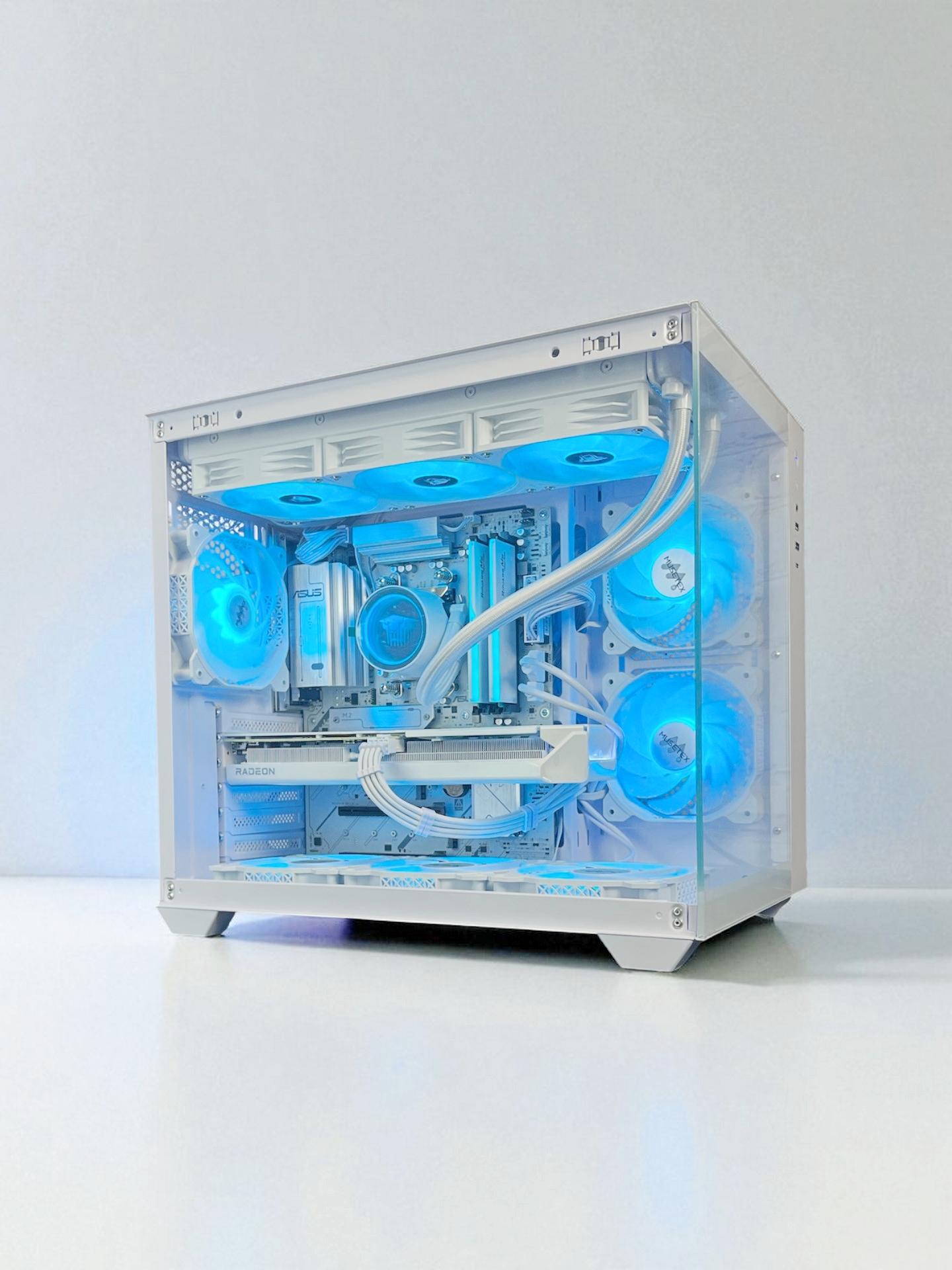 Liquid Cooled AMD RX 9060 XT 16GB Ryzen 8400F 16GB DDR5 1 TB M.2 Gaming PC