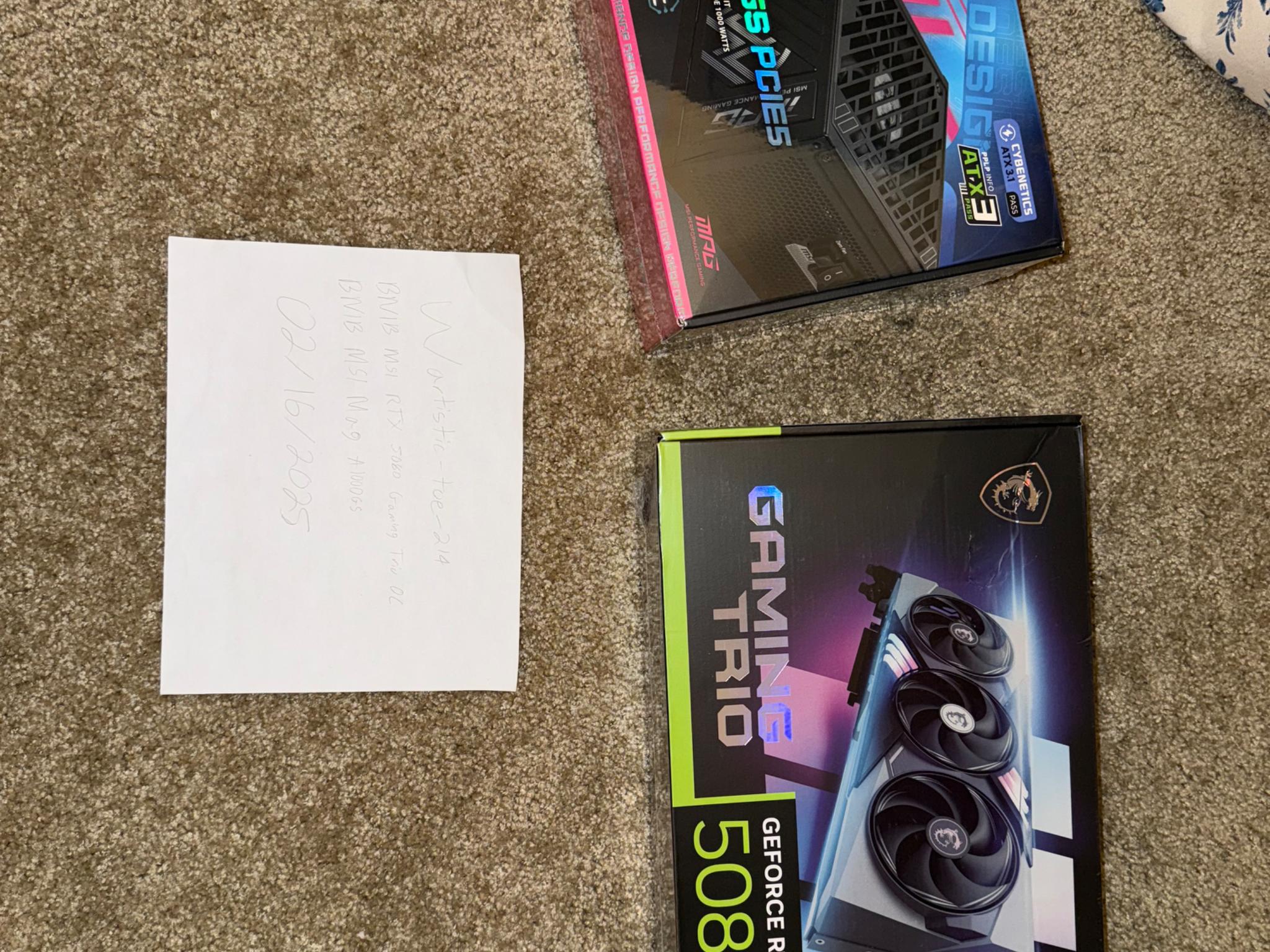 BNIB MSI Gaming Trio 5080 with BNIB MSI 1000w PSU!