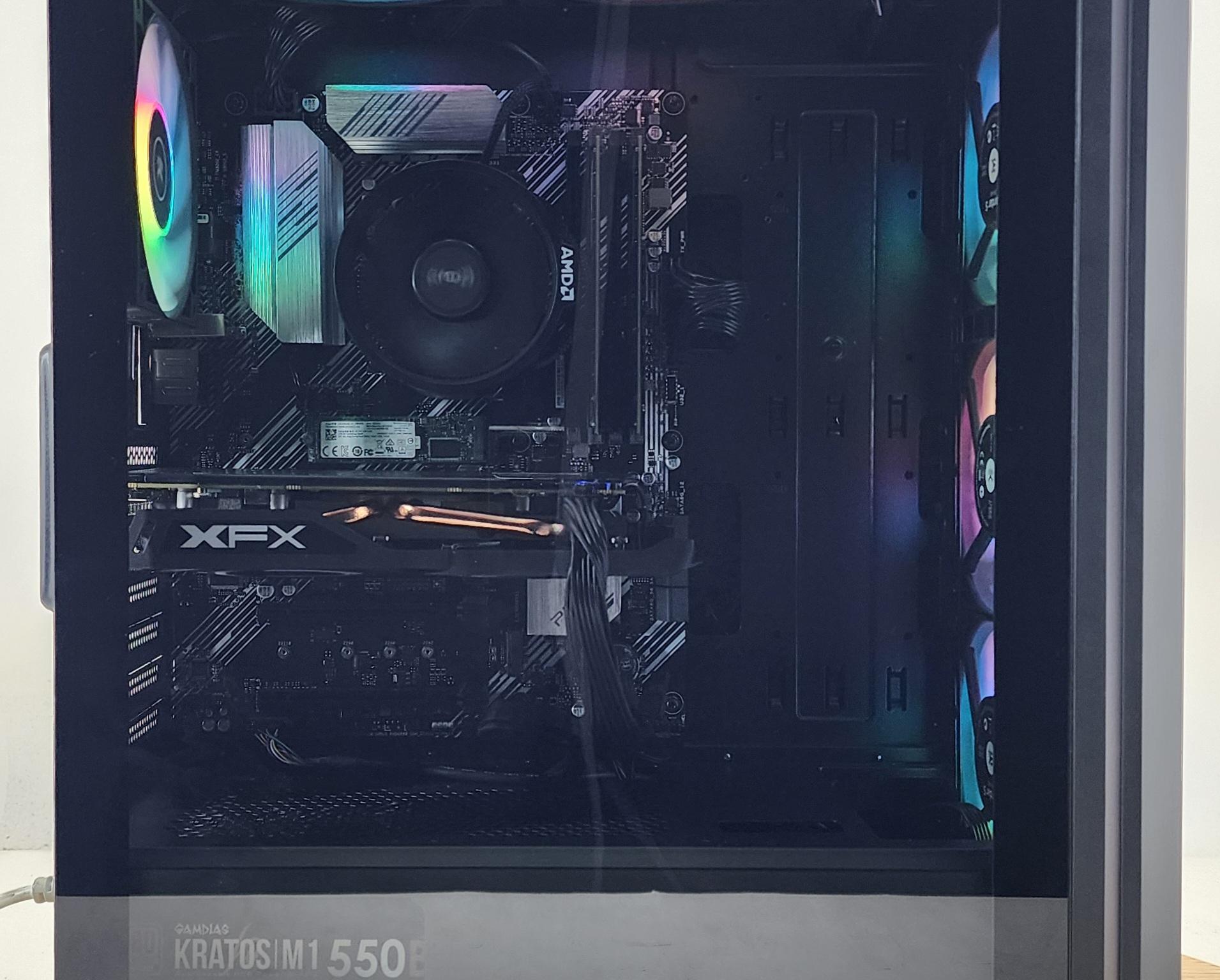 Gaming PC Ryzen 5 5500 16GB RAM 256GB SSD RX 580 8GB Windows 11 Computer