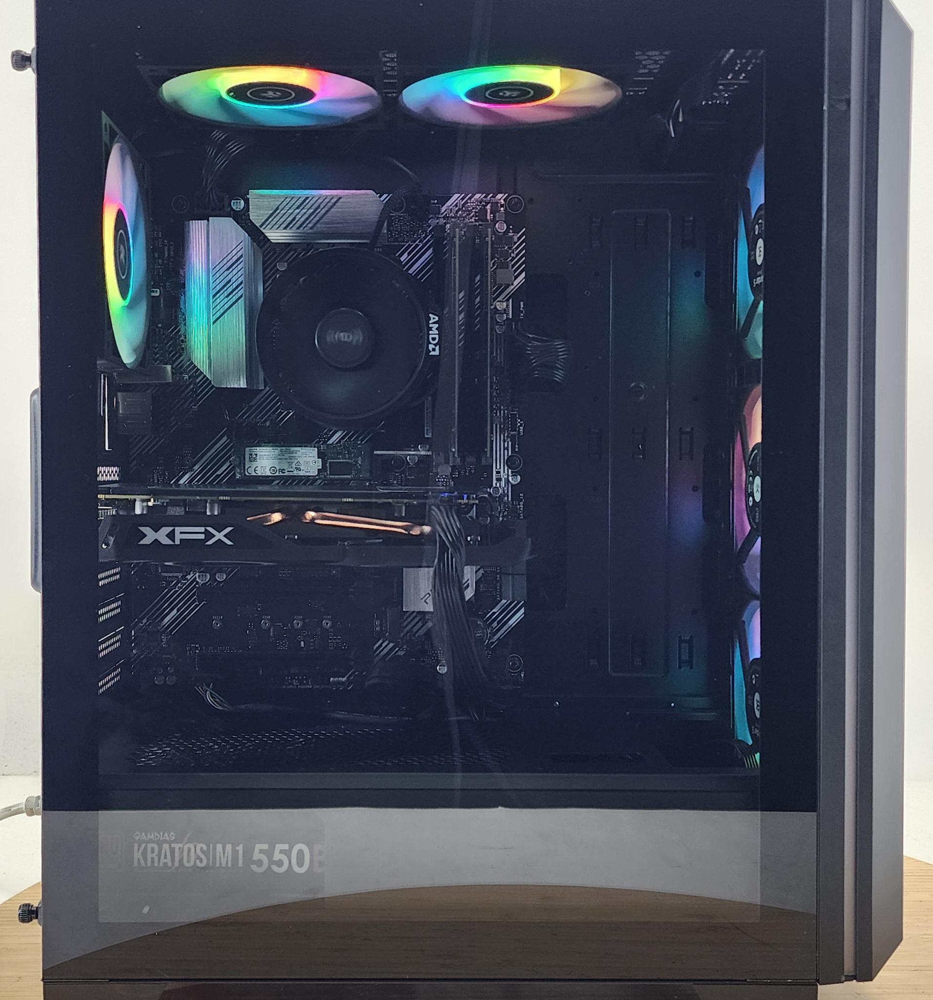 Gaming PC Ryzen 5 5500 16GB RAM 256GB SSD RX 580 8GB Windows 11 Computer