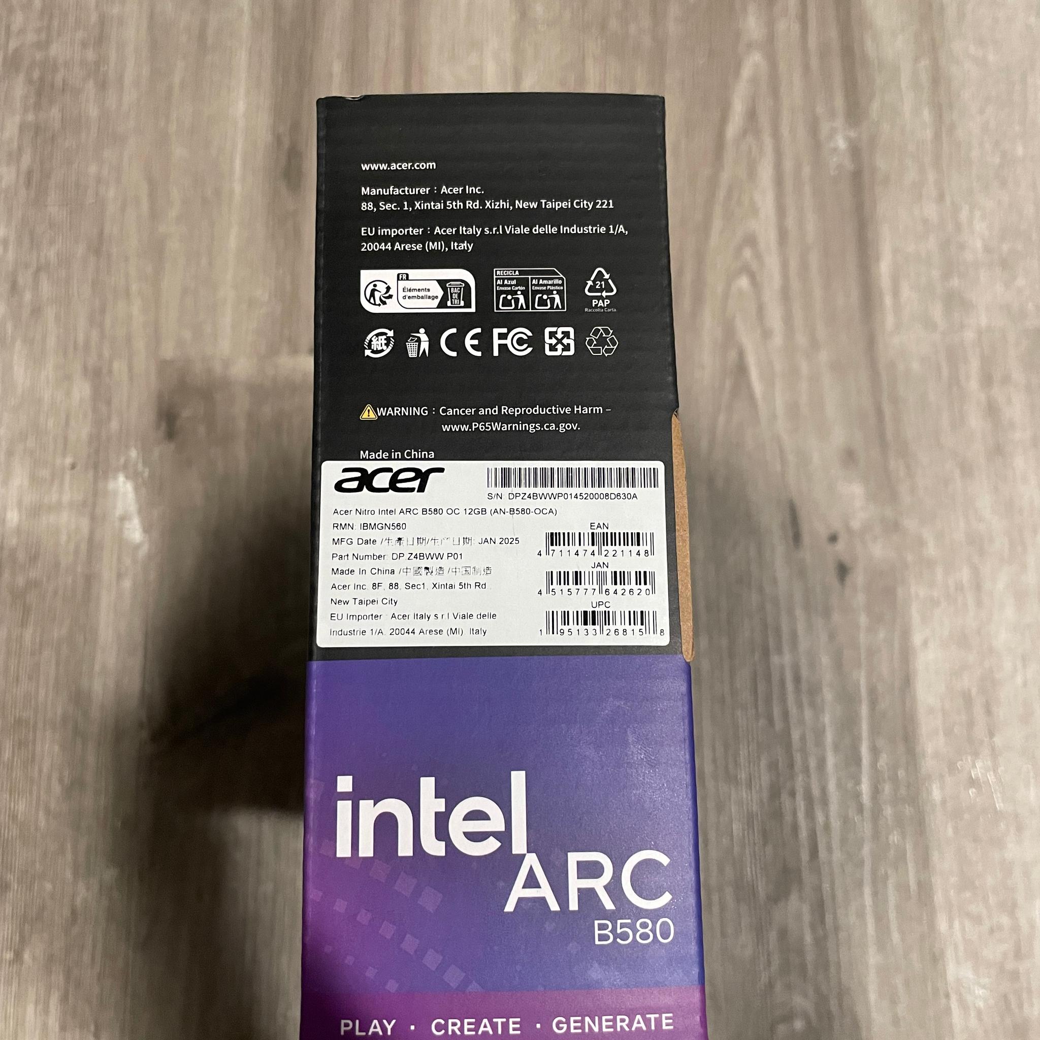 Brand New Acer Nitro Intel Arc B580 GPU
