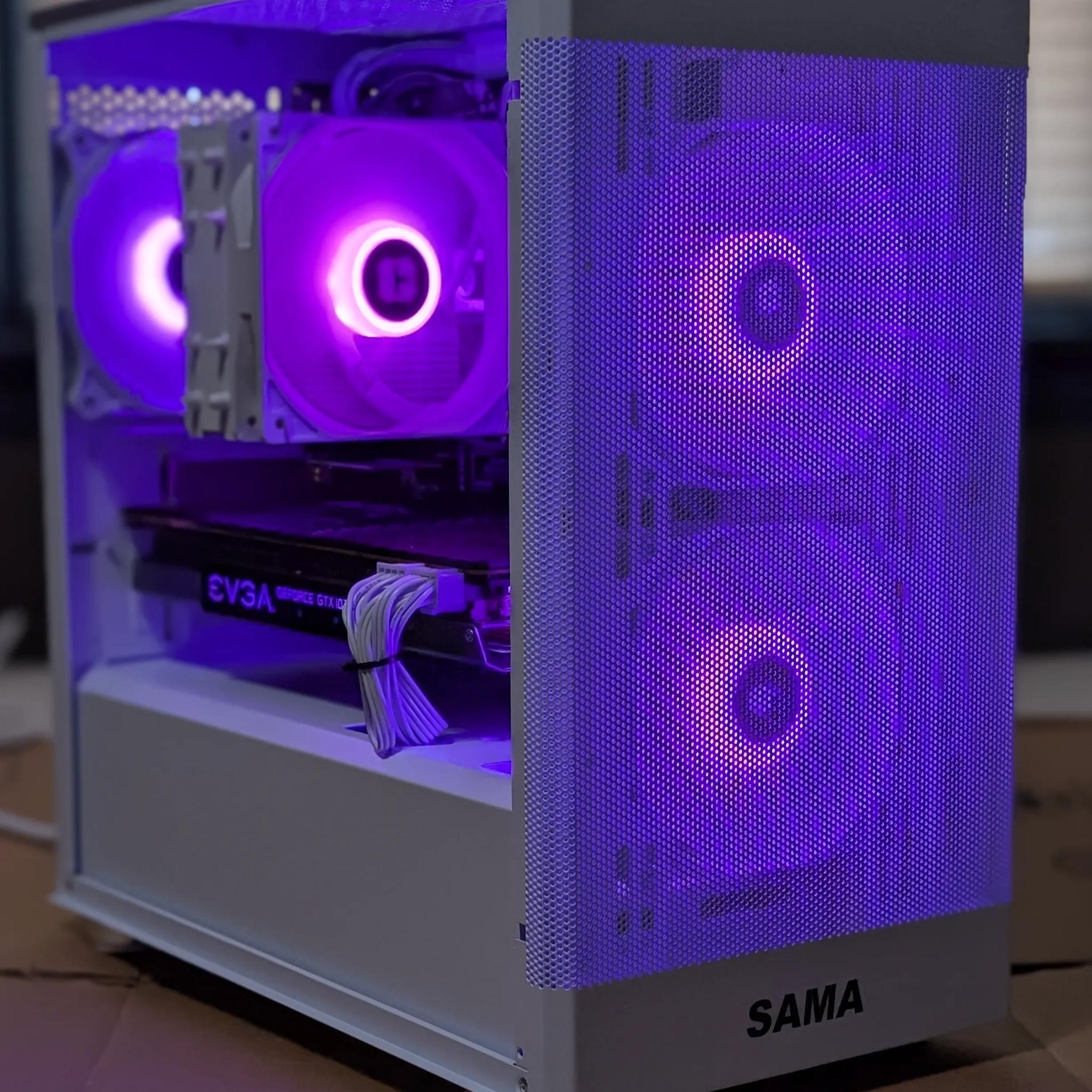 GTX 1070 Ti , Ryzen 3600, 16GB DDR4, 500 GB NVMe SSD, WiFi - White Budget Gaming PC