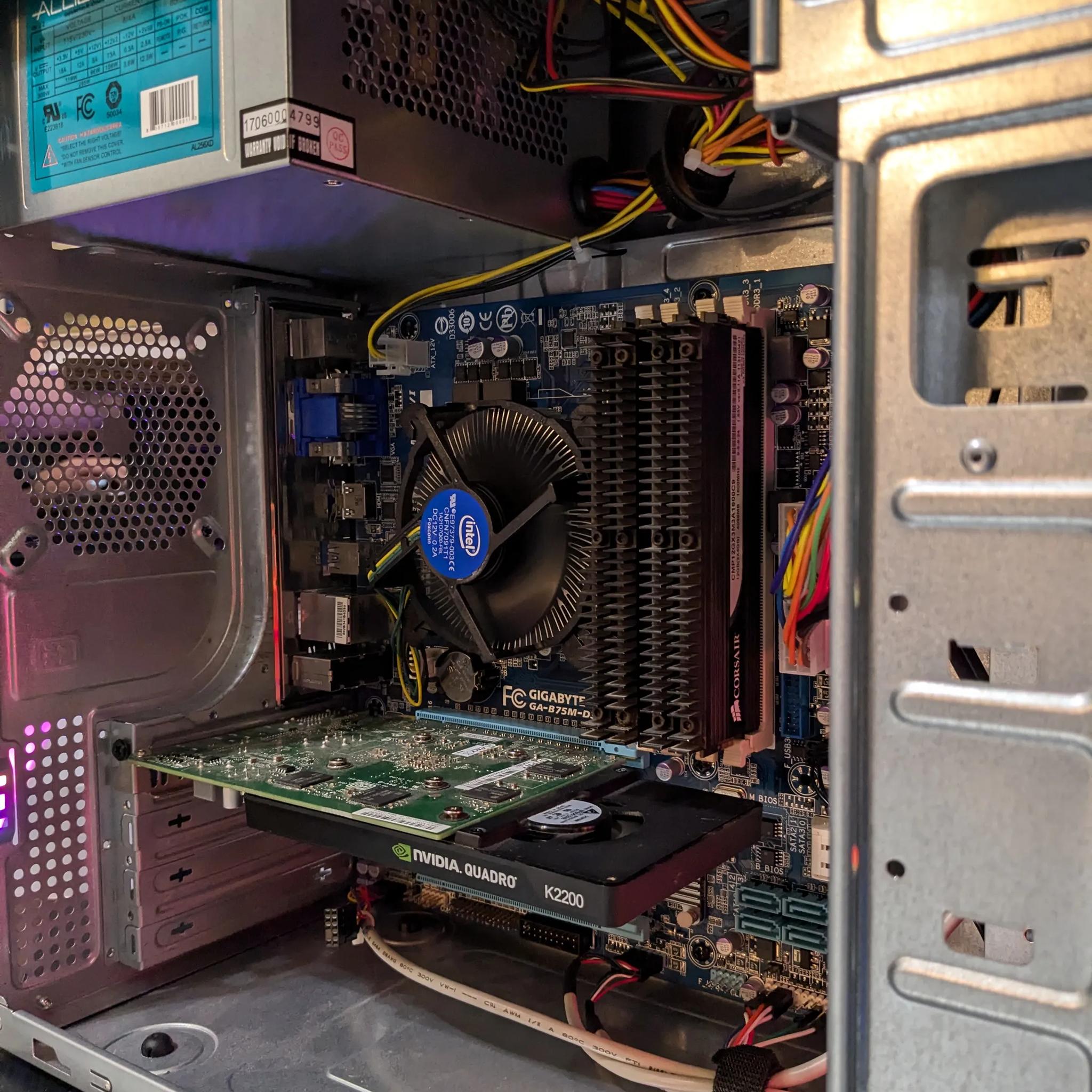 Incognito - i5-2400, 16GB RAM, Quadro K2200 (GTX 750 TI), 400GB SSD, Win10, RGB, Wifi
