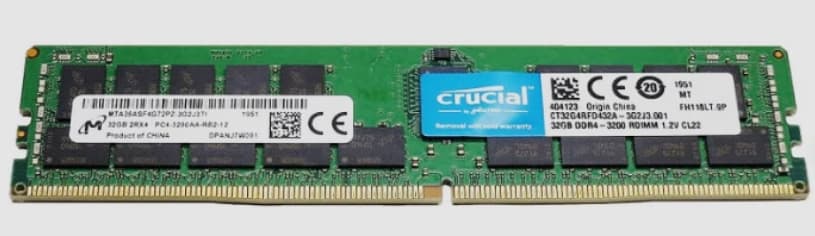 LOT OF 4PCS Crucial CT32G4RFD432A 128GB 4x 32GB 3200MHz DDR4 RDIMM Server Memory