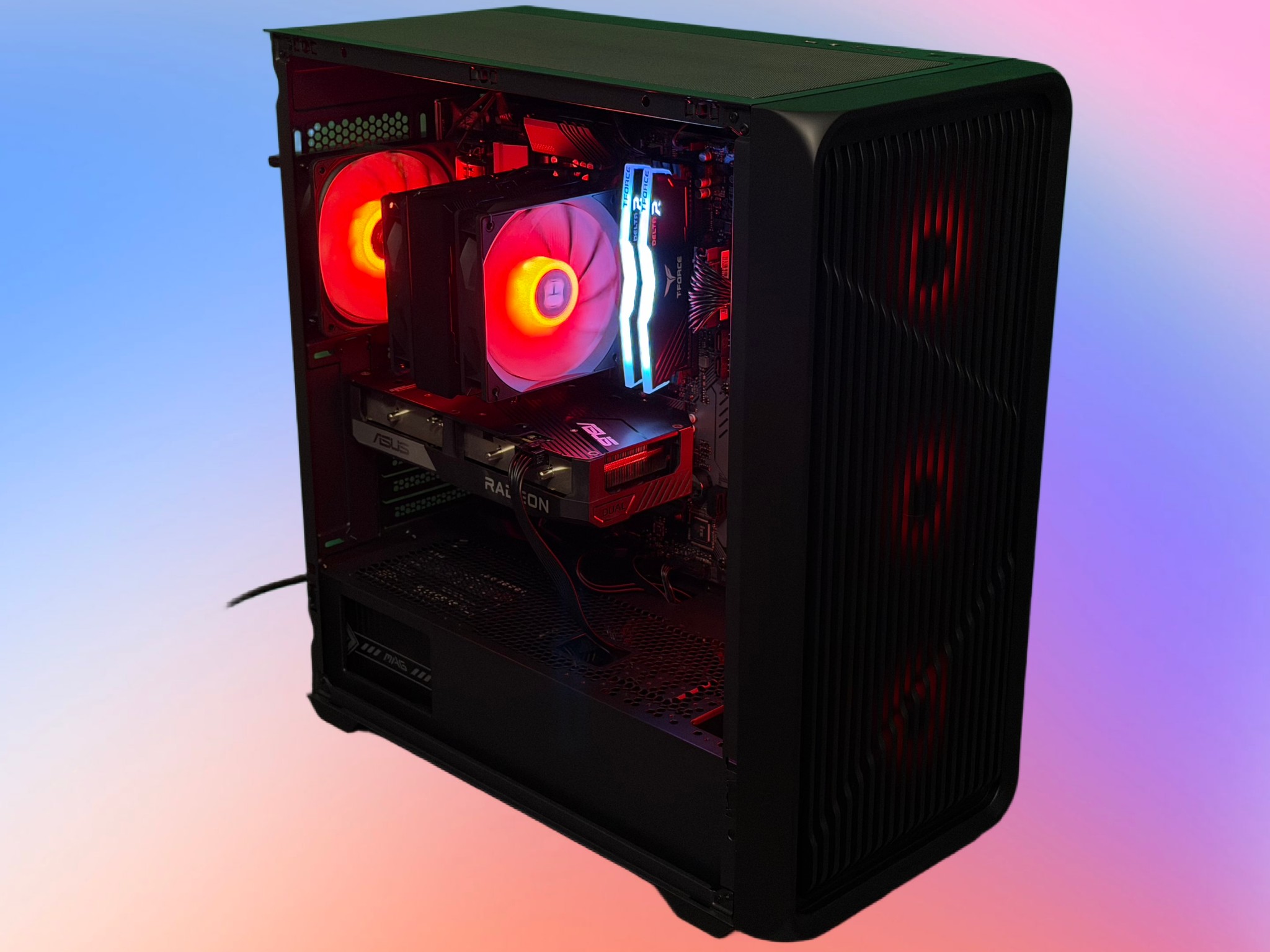 🩵High-Airflow 1080p Gaming PC | RX 6600 XT | Ryzen 5 5500 | 16GB DDR4 | 2TB SSD