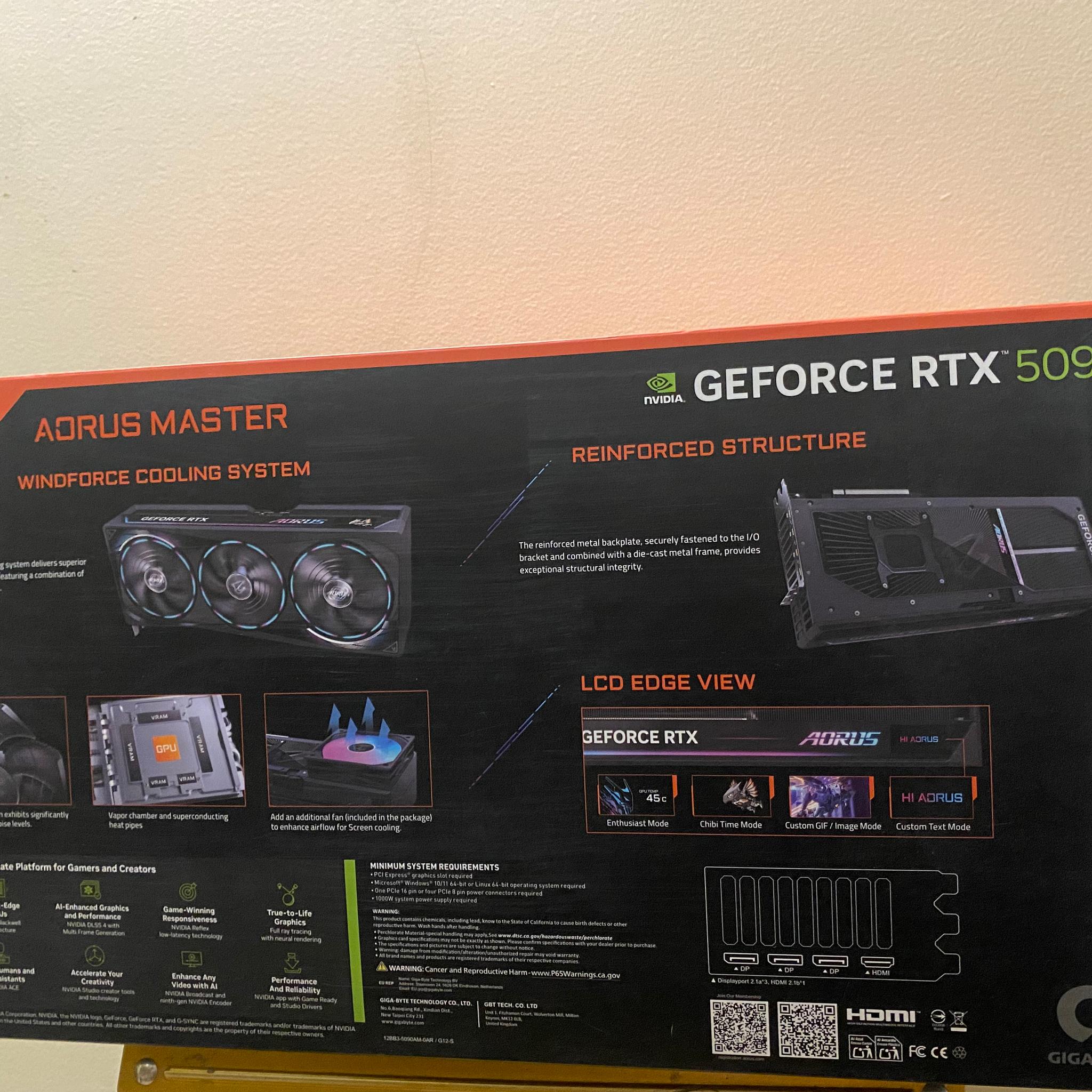 GIGABYTE AORUS GeForce RTX 5090 MASTER 32G