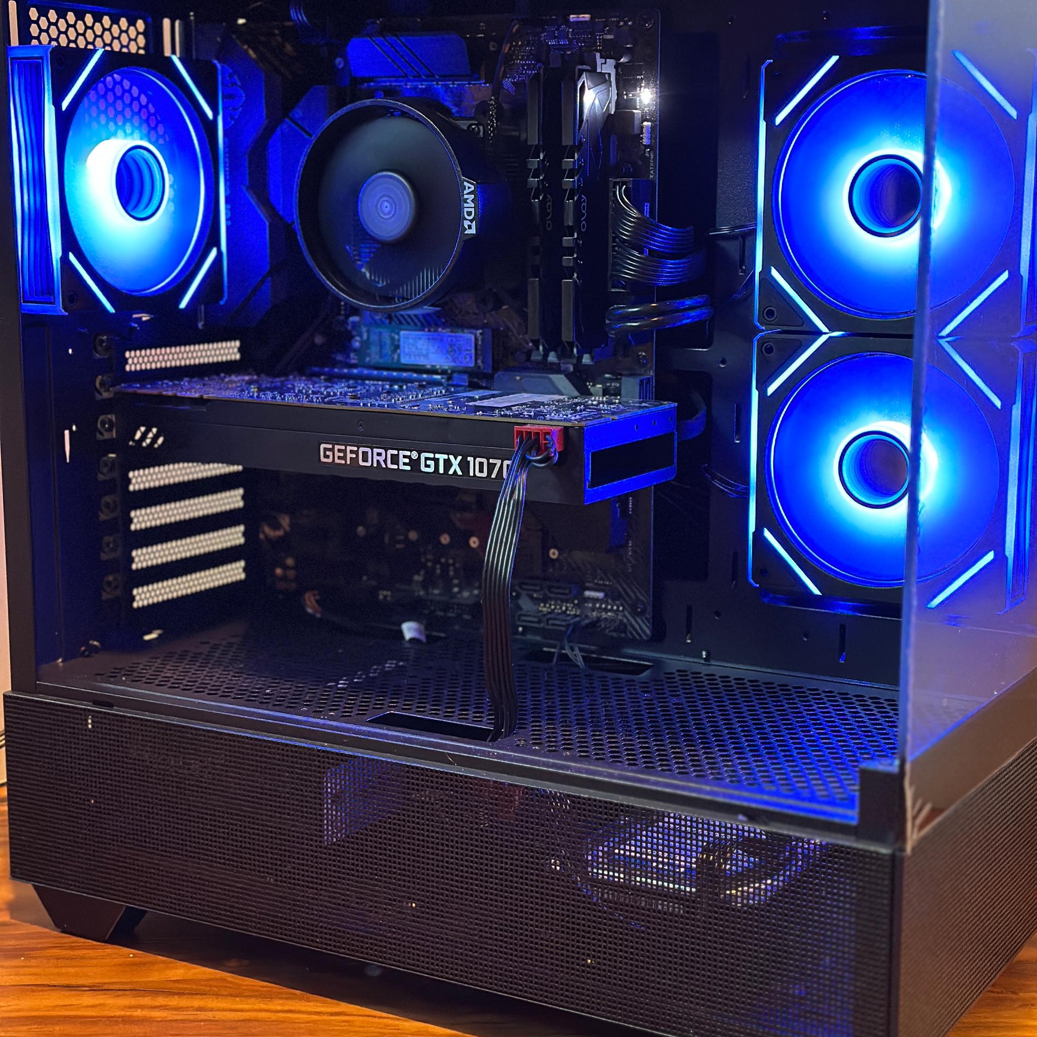 GTX 1070 | Ryzen 5 3600 | 16GB DDR4 | 1.12TB | Win 11 | Office 2024 | WiFi | Custom Gaming PC