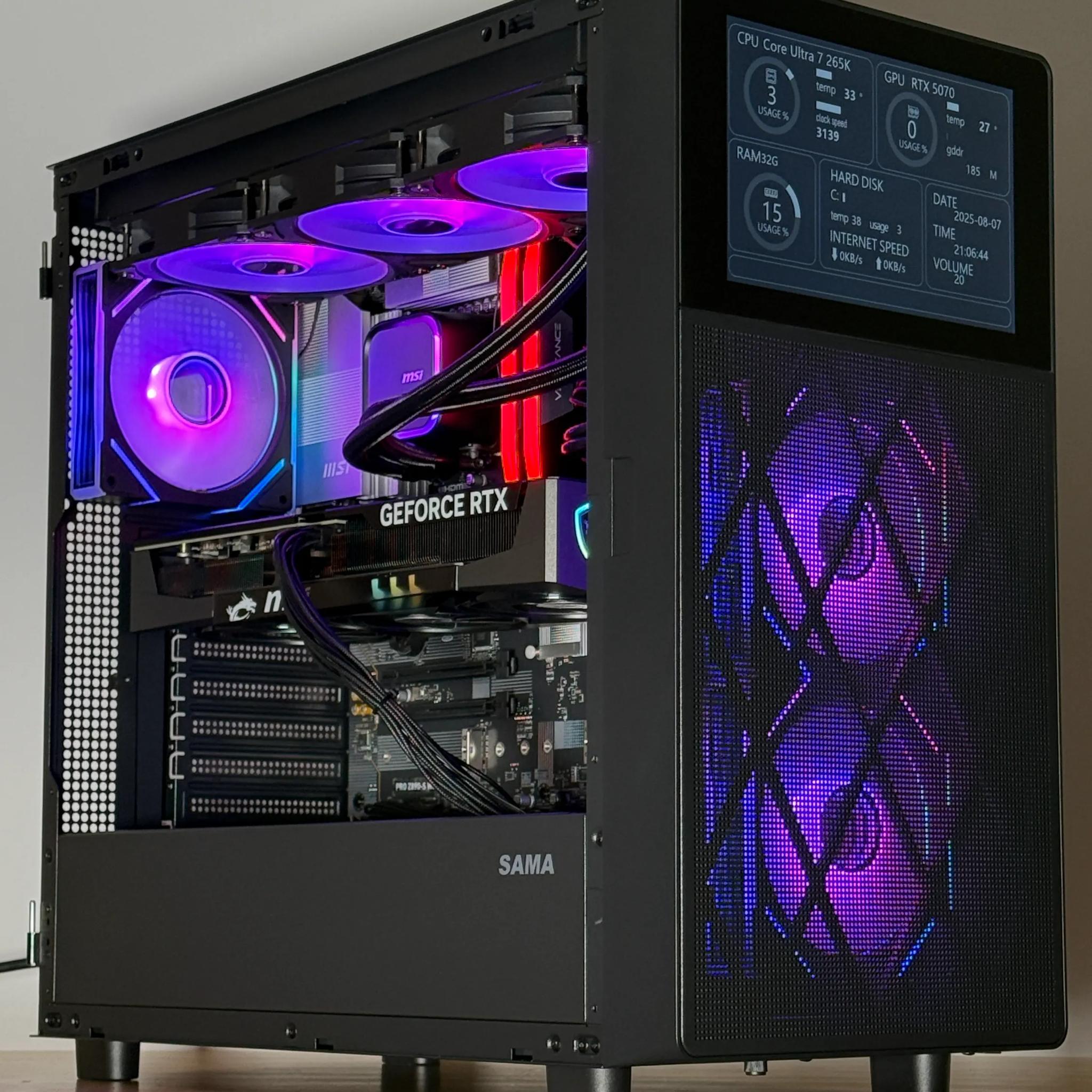 RTX 5070 Intel Core Ultra 7 265k Gaming PC
