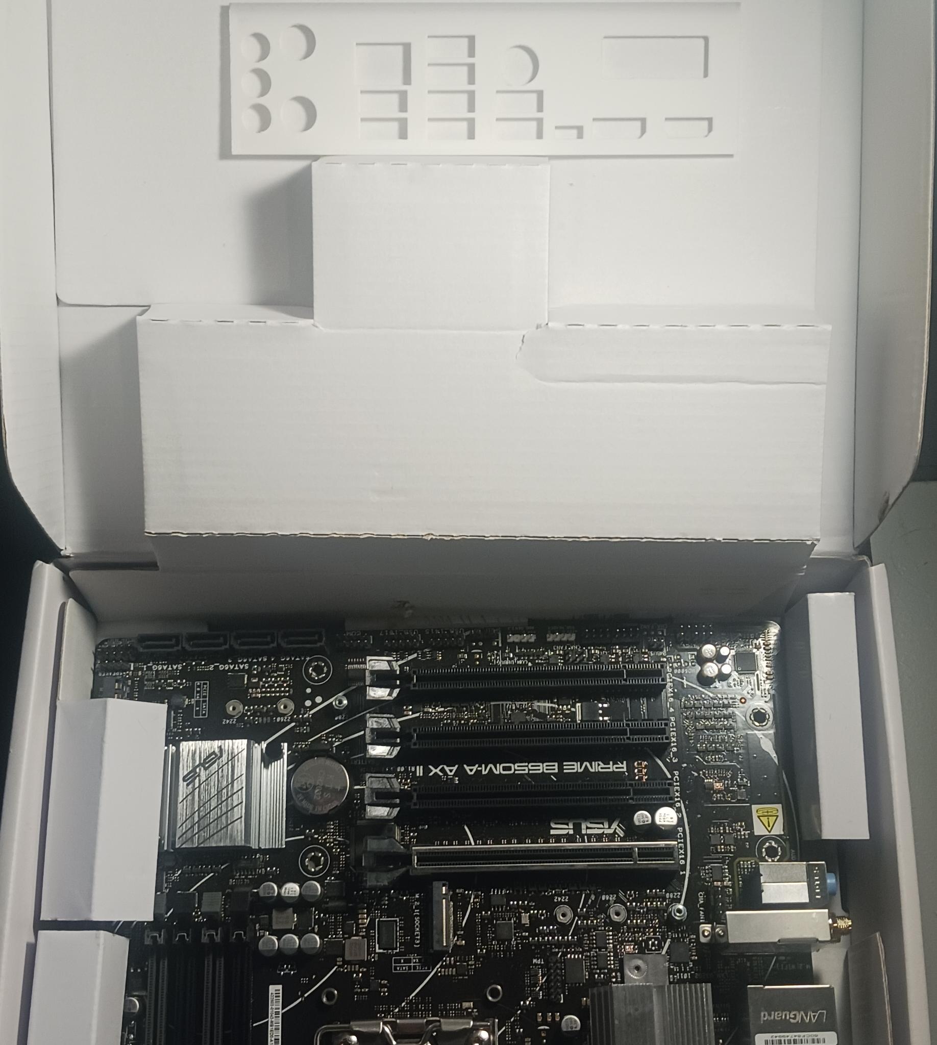 (READ DESC.)ASUS PRIME B650M-A AX II AM5 WIFI Motherboard POSTS BUT HAS DIMM/FRONT USB HEADER ISSUES