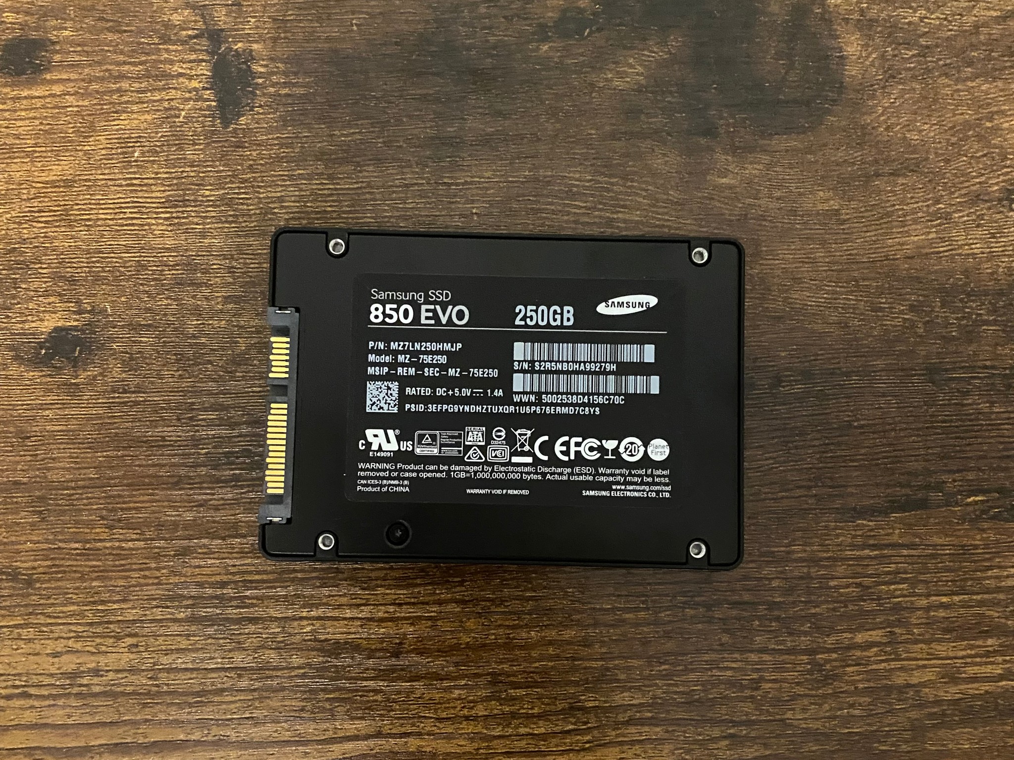 Samsung 850 evo 256 Gb ssd
