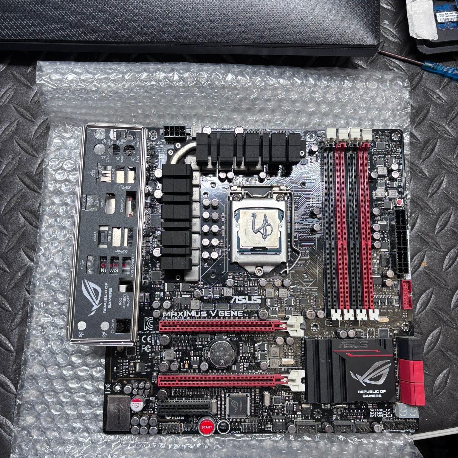 Motherboard and cpu combo it comes with an IO shield and cpu cooler (Fully tested)