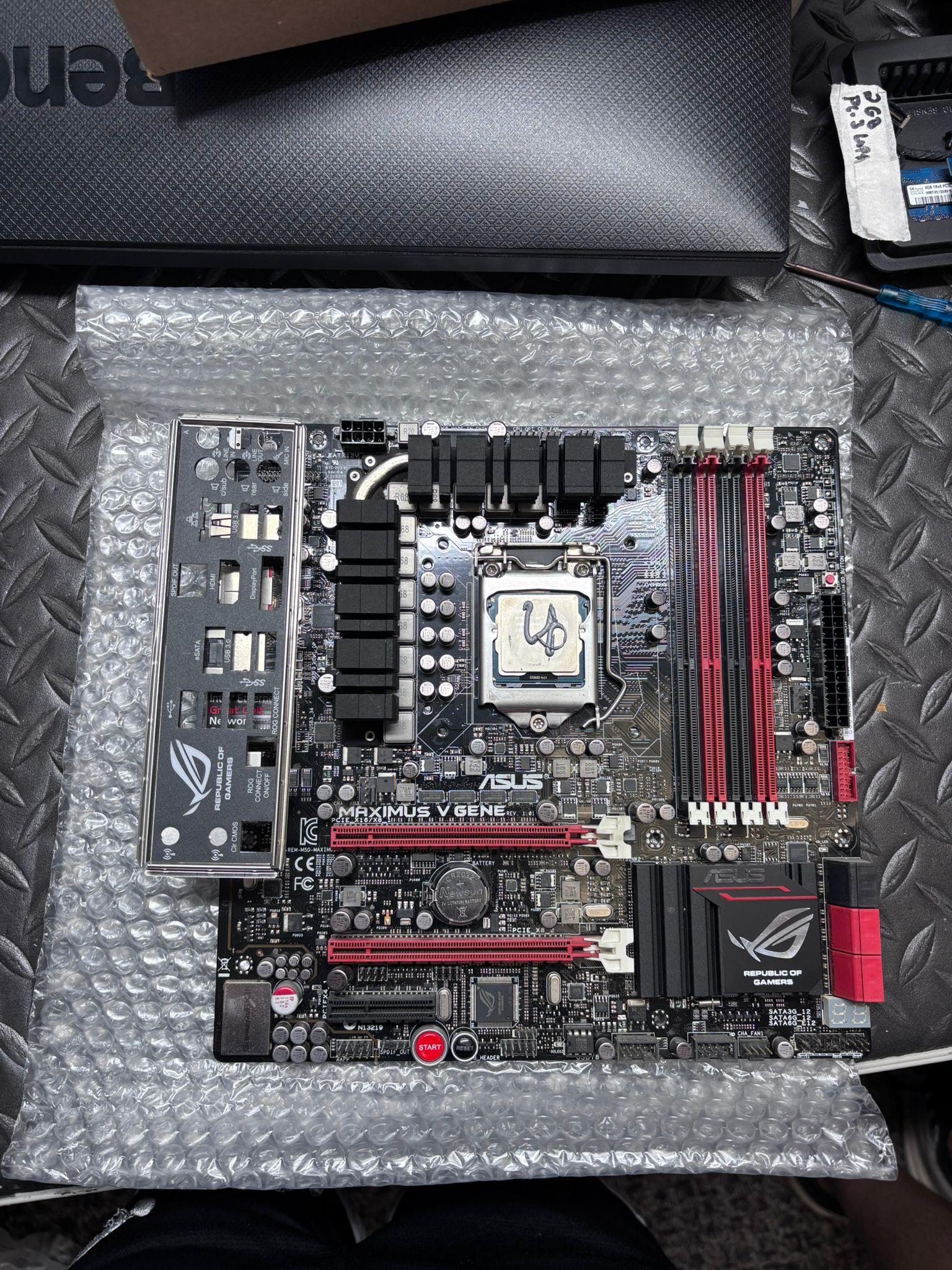 Motherboard and cpu combo it comes with an IO shield and cpu cooler (Fully tested)