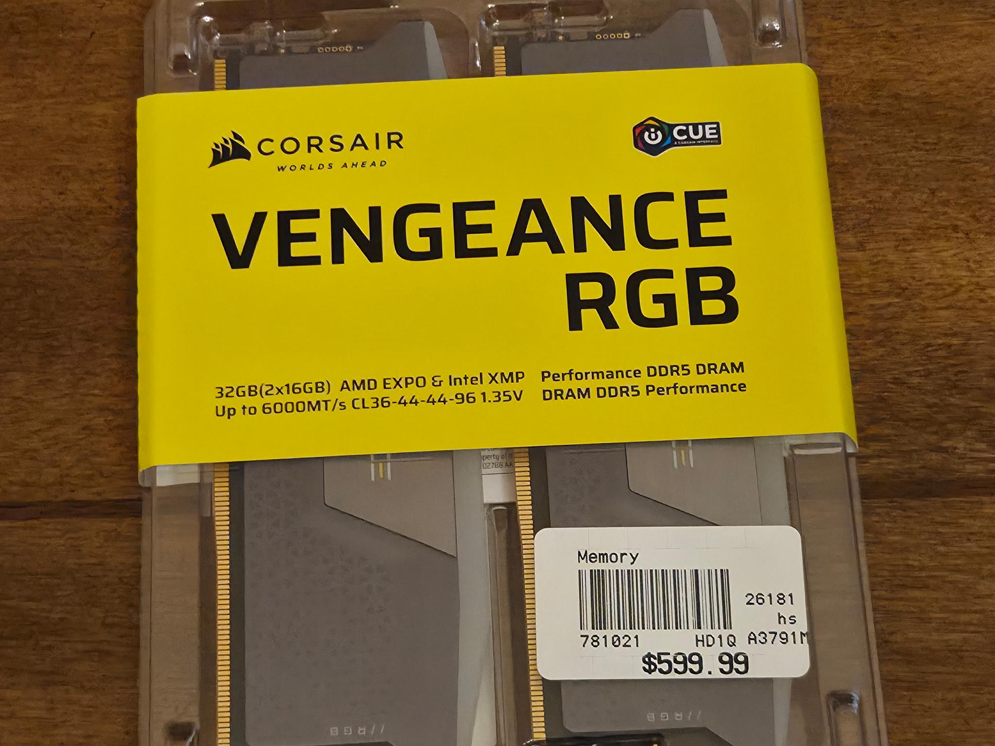 Corsair Vengeance RGB 6000cl36 16GB Ram (1x16gb) CL36-44-44-96 XMP & Expo Compatible