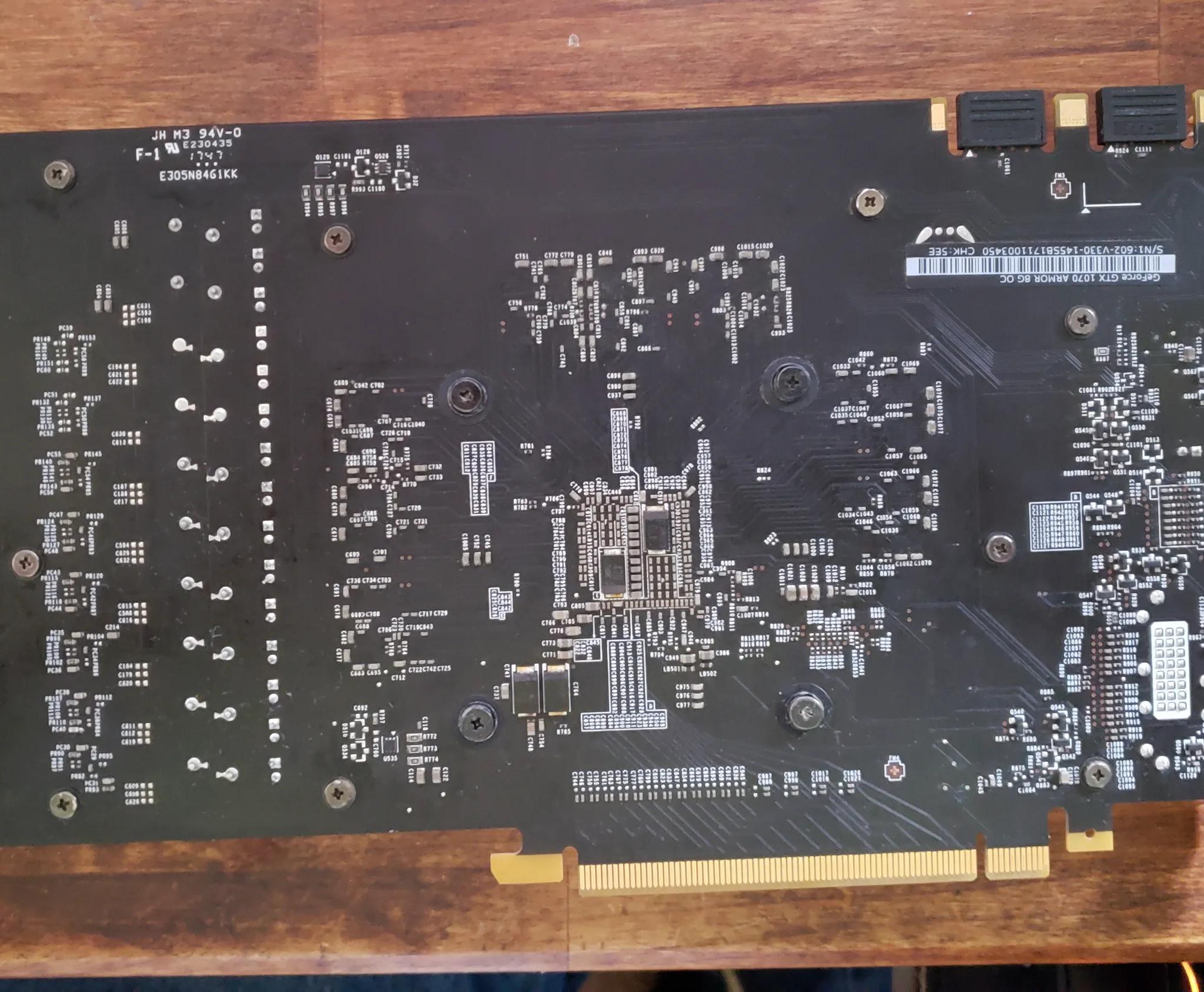 MSi GTX 1070 Armor 8G OC graphics card