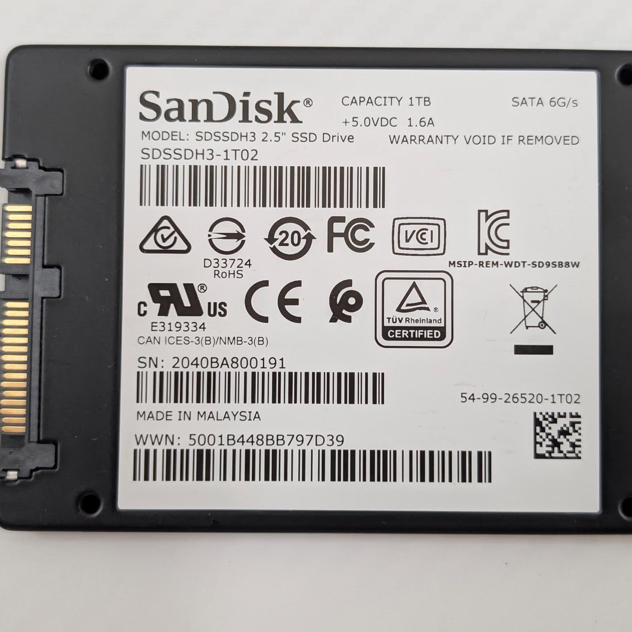 SanDisk Ultra 3D SSD 1TB