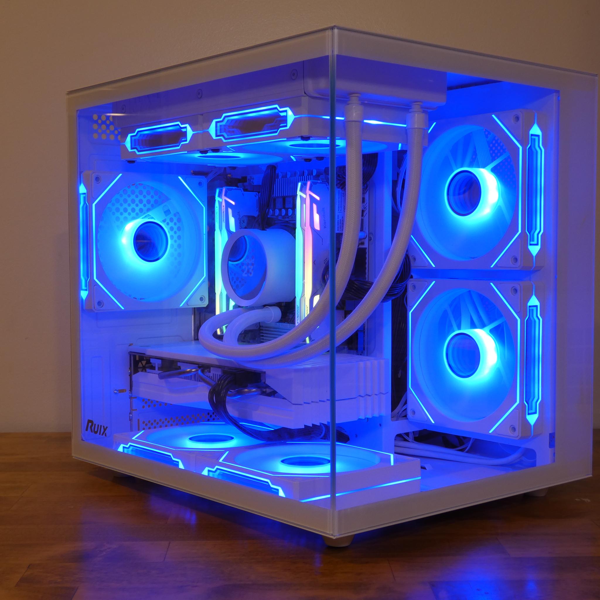 Custom All White Gaming PC | RX 580 8GB | Xeon 12-Core | 32GB RAM | 1TB NVMe SSD | RGB