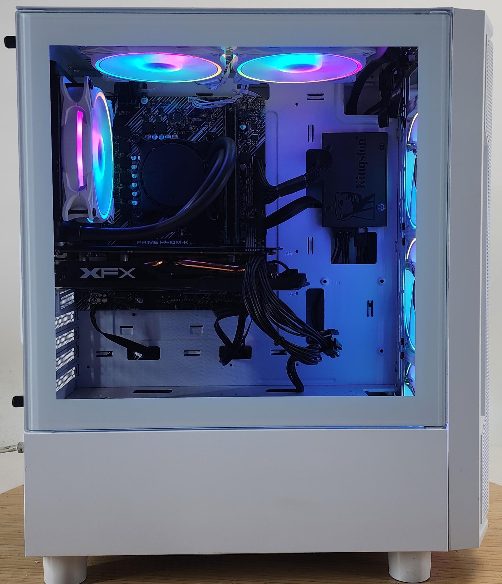 Gaming PC i3-10105F 8GB RAM 128GB SSD + 500GB HDD RX 570 8GB Windows 11 Computer