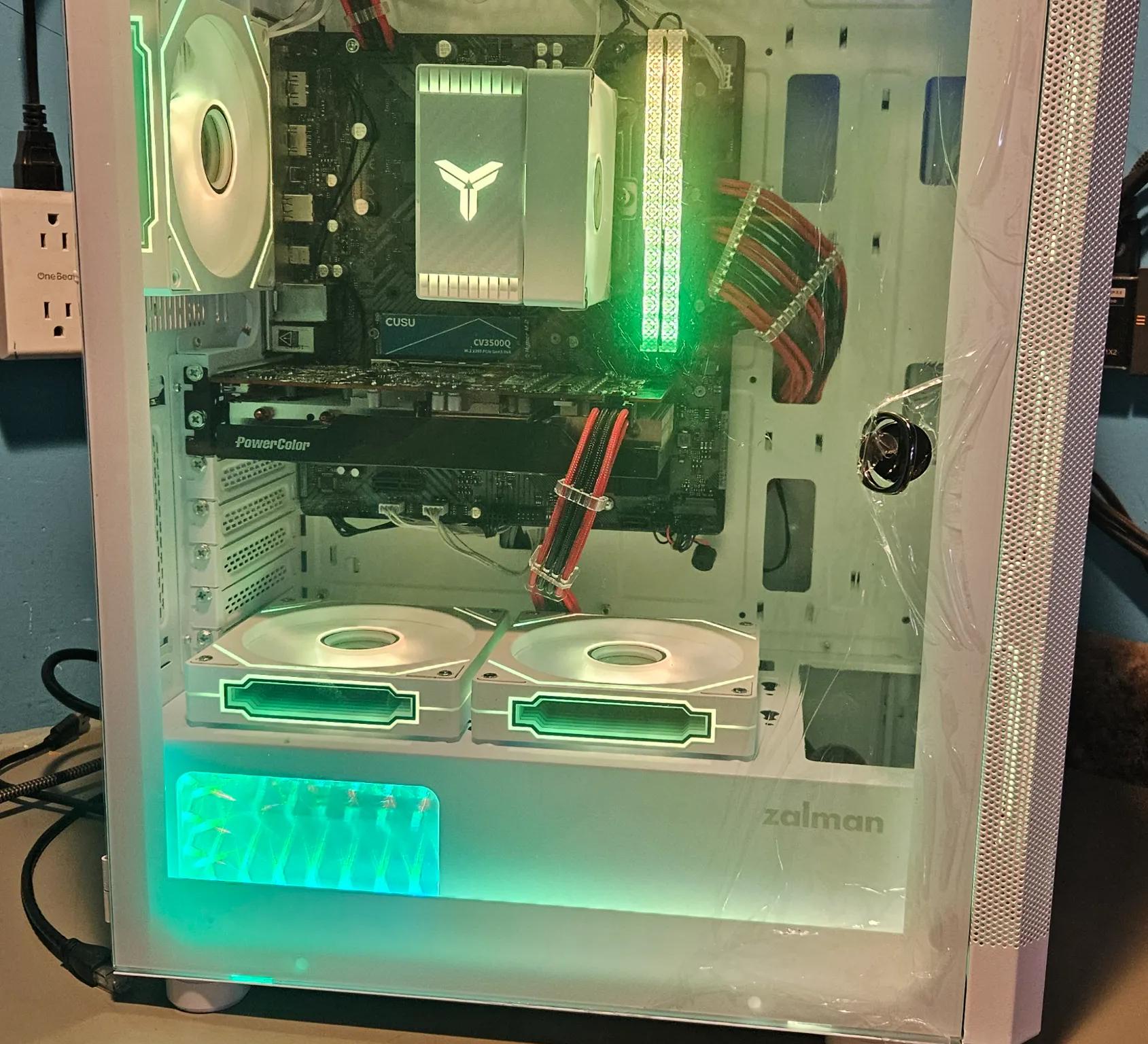 Fresh build Zalman i4 TG with Ryzen 5 8500G/RX 6600XT/32gigs ram/1Tb NVME
