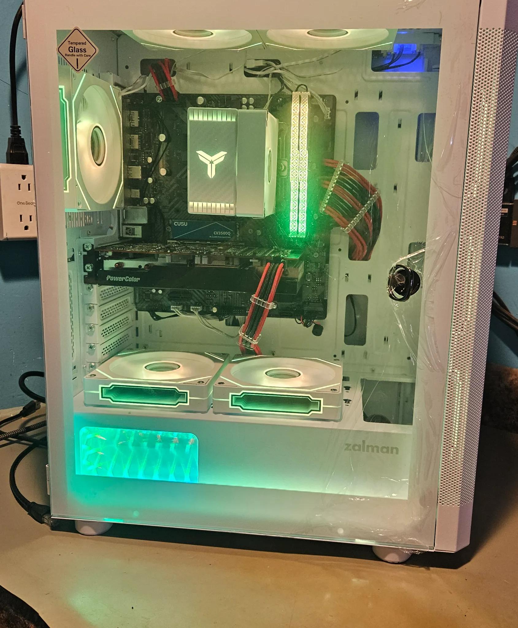 Fresh build Zalman i4 TG with Ryzen 5 8500G/RX 6600XT/32gigs ram/1Tb NVME