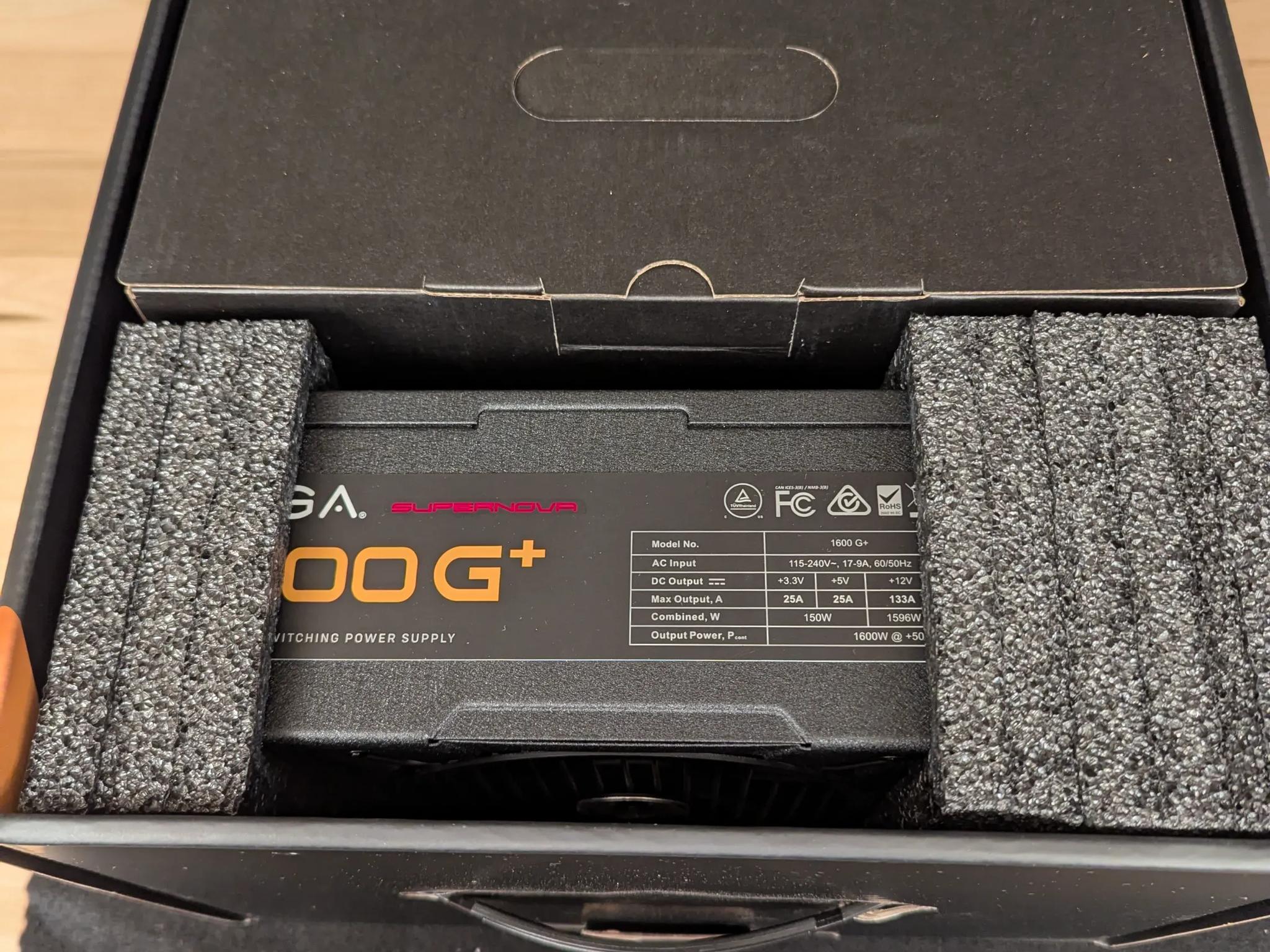 💥 EVGA SuperNOVA 1600 G+ | 80+ Gold 1600W PSU – Monster Power Supply with ALL CABLES